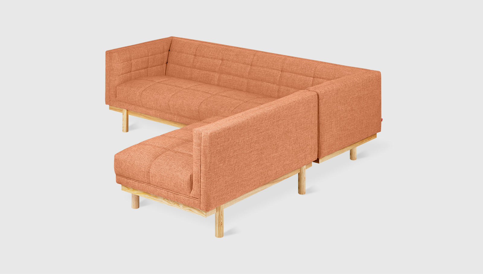 Mulholland Bi-Sectional Caledon Sedona / Natural AshSectional Gus*  Caledon Sedona Natural Ash  Four Hands, Mid Century Modern Furniture, Old Bones Furniture Company, Old Bones Co, Modern Mid Century, Designer Furniture, https://www.oldbonesco.com/