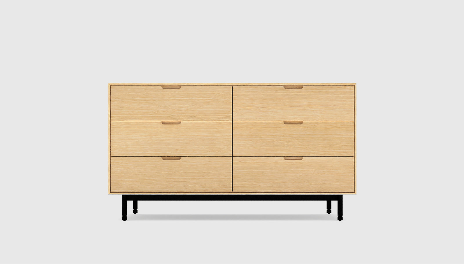 Munro 6 Drawer Dresser White Oak / BlackDresser Gus*  White Oak Black  Four Hands, Mid Century Modern Furniture, Old Bones Furniture Company, Old Bones Co, Modern Mid Century, Designer Furniture, https://www.oldbonesco.com/