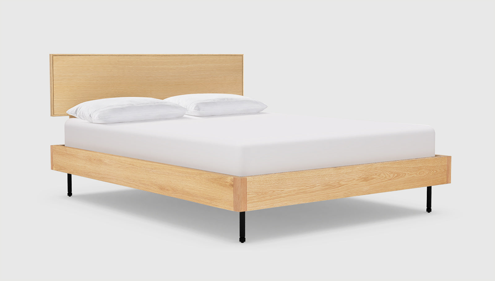 Munro Bed King / White Oak / BlackBed Gus*  King White Oak Black Four Hands, Mid Century Modern Furniture, Old Bones Furniture Company, Old Bones Co, Modern Mid Century, Designer Furniture, https://www.oldbonesco.com/