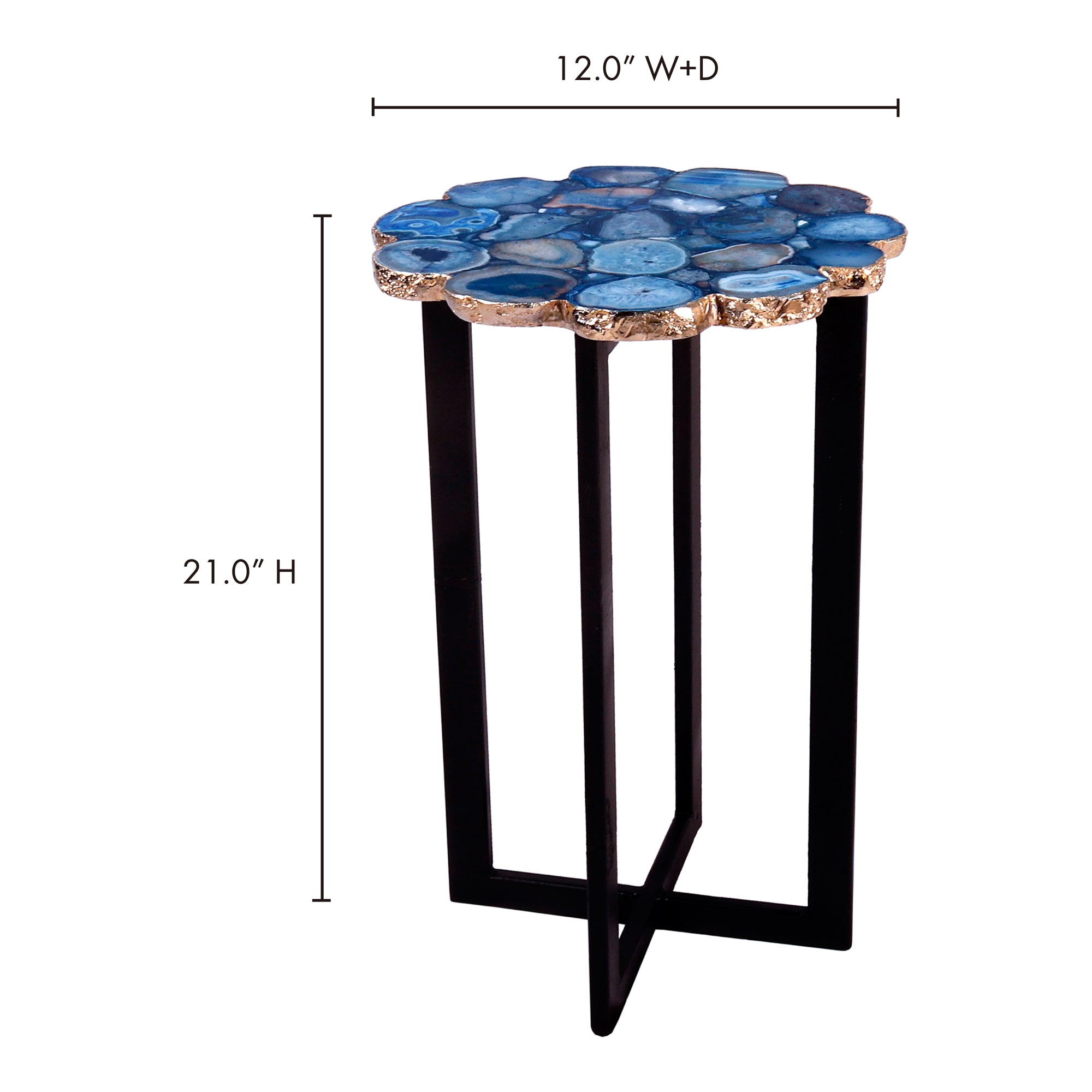 Azul Agate Accent Table Accent Tables Moe's    Four Hands, Mid Century Modern Furniture, Old Bones Furniture Company, Old Bones Co, Modern Mid Century, Designer Furniture, Furniture Sale, Warehouse Furniture Sale, Azul Agate Accent Table Sale, https://www.oldbonesco.com/