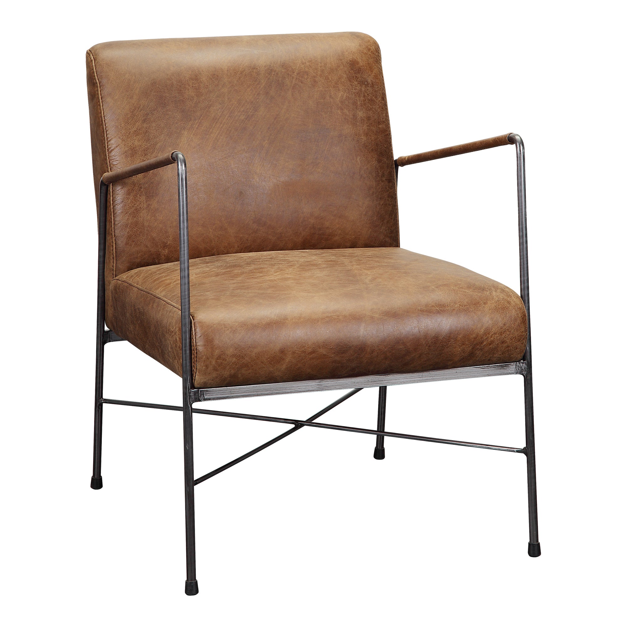 Dagwood Leather Armchair Occasional Chairs Moe's    Four Hands, Mid Century Modern Furniture, Old Bones Furniture Company, Old Bones Co, Modern Mid Century, Designer Furniture, Furniture Sale, Warehouse Furniture Sale, Dagwood Leather Armchair Sale, https://www.oldbonesco.com/