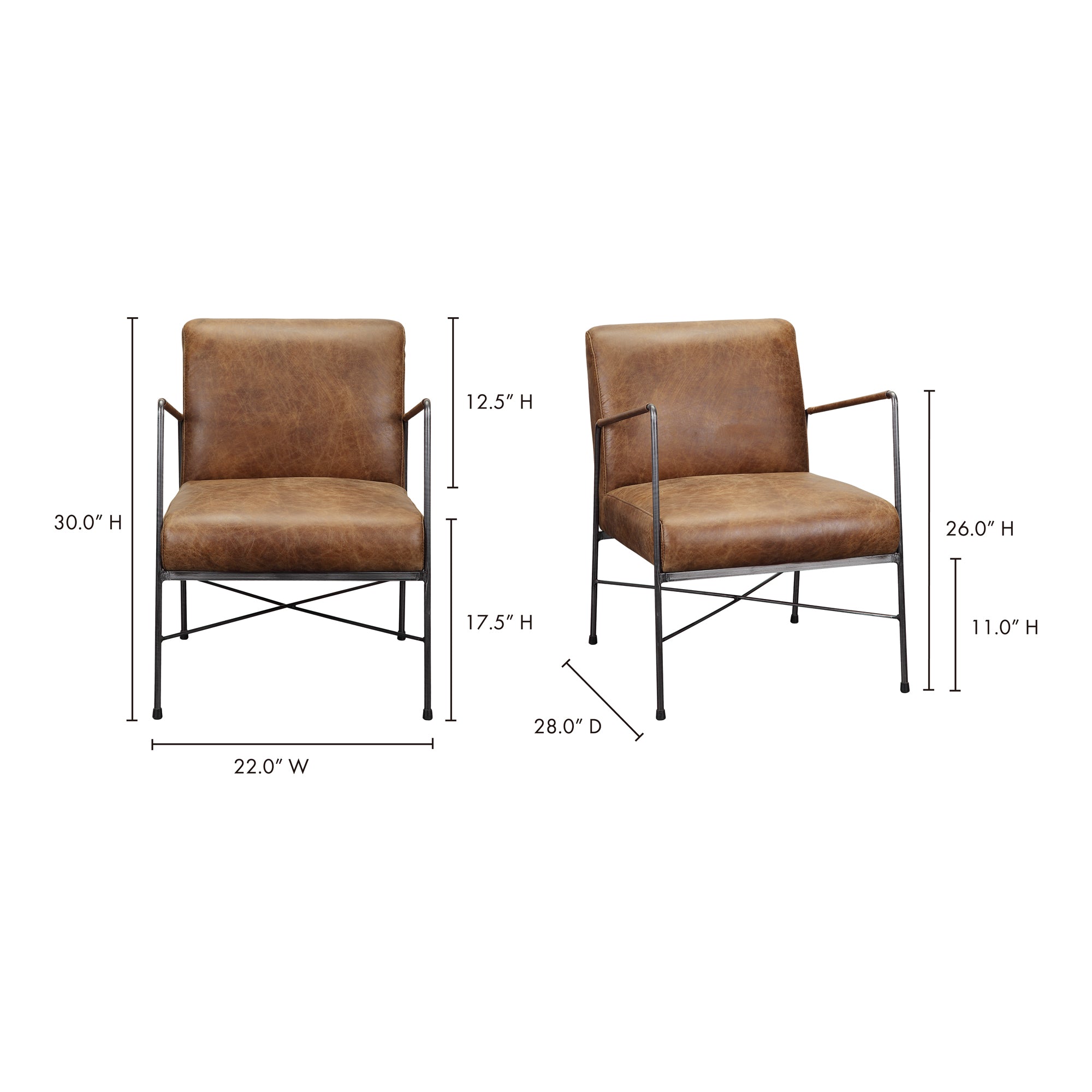 Dagwood Leather Armchair Occasional Chairs Moe's    Four Hands, Mid Century Modern Furniture, Old Bones Furniture Company, Old Bones Co, Modern Mid Century, Designer Furniture, Furniture Sale, Warehouse Furniture Sale, Dagwood Leather Armchair Sale, https://www.oldbonesco.com/