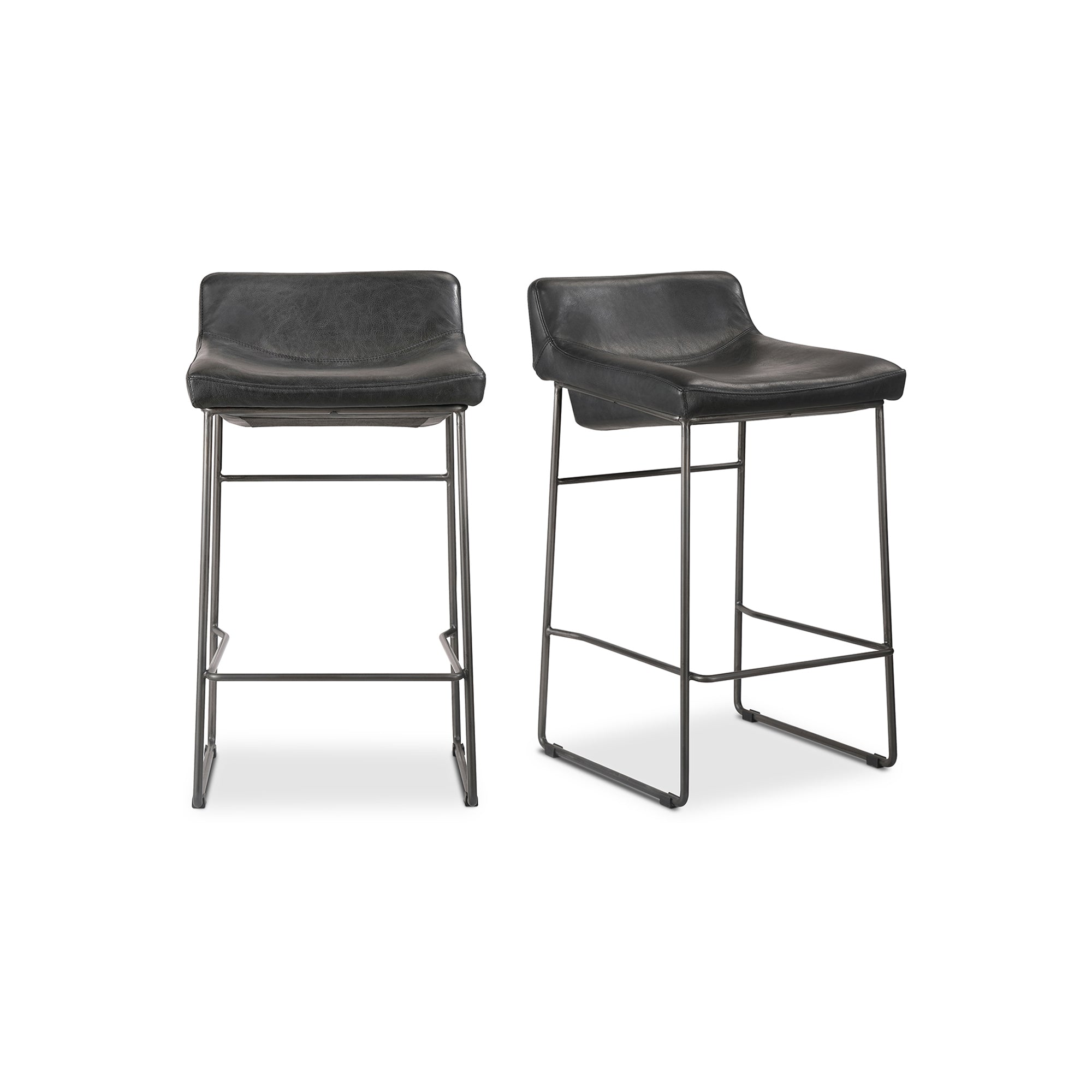 Starlet Counter Stool Open Road Leather - Set of Two Counter Stool Moe's    Four Hands, Mid Century Modern Furniture, Old Bones Furniture Company, Old Bones Co, Modern Mid Century, Designer Furniture, Furniture Sale, Warehouse Furniture Sale, Starlet Counter Stool Open Road Leather - Set of Two Sale, https://www.oldbonesco.com/