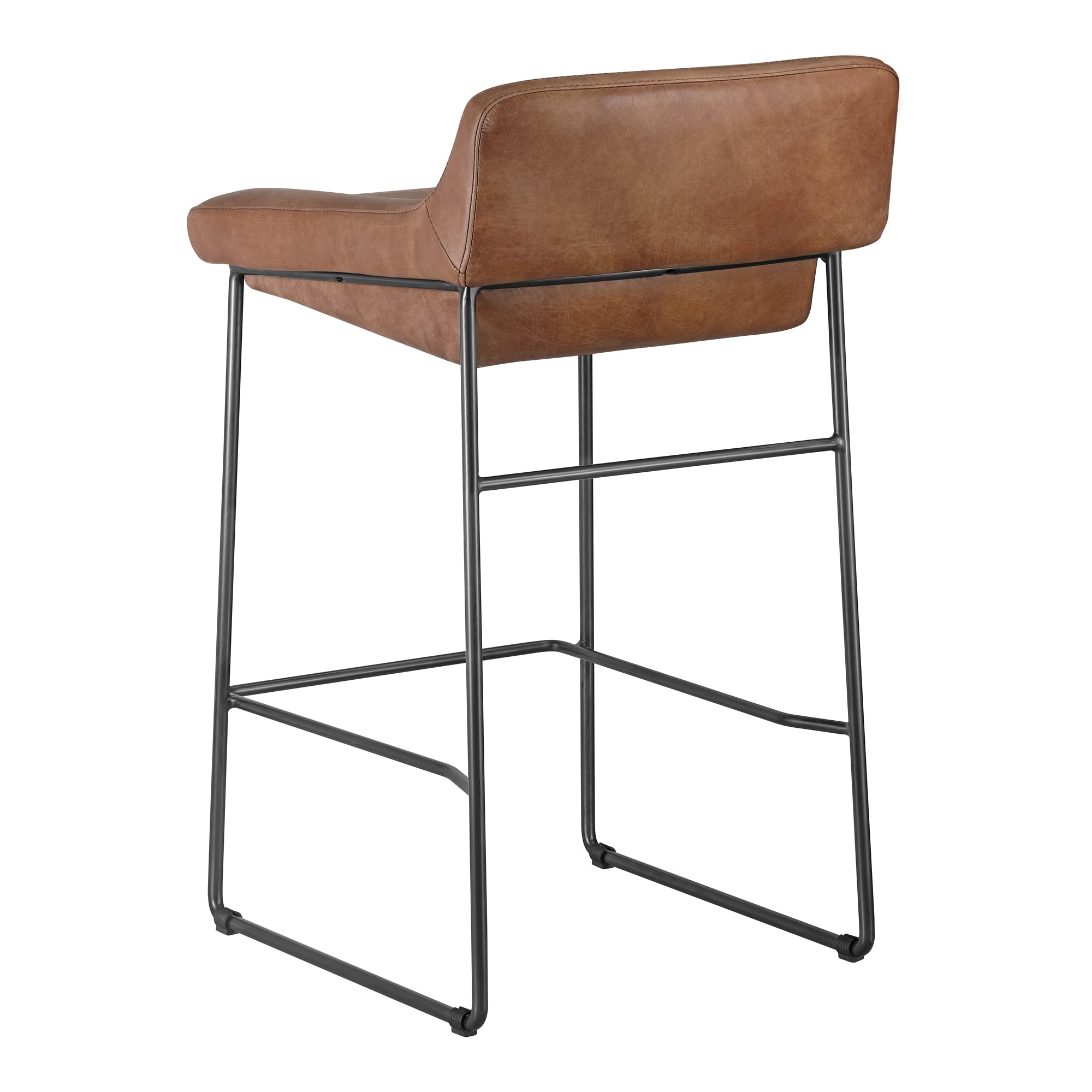 Starlet Counter Stool Open Road Leather - Set of Two Counter Stool Moe's    Four Hands, Mid Century Modern Furniture, Old Bones Furniture Company, Old Bones Co, Modern Mid Century, Designer Furniture, Furniture Sale, Warehouse Furniture Sale, Starlet Counter Stool Open Road Leather - Set of Two Sale, https://www.oldbonesco.com/