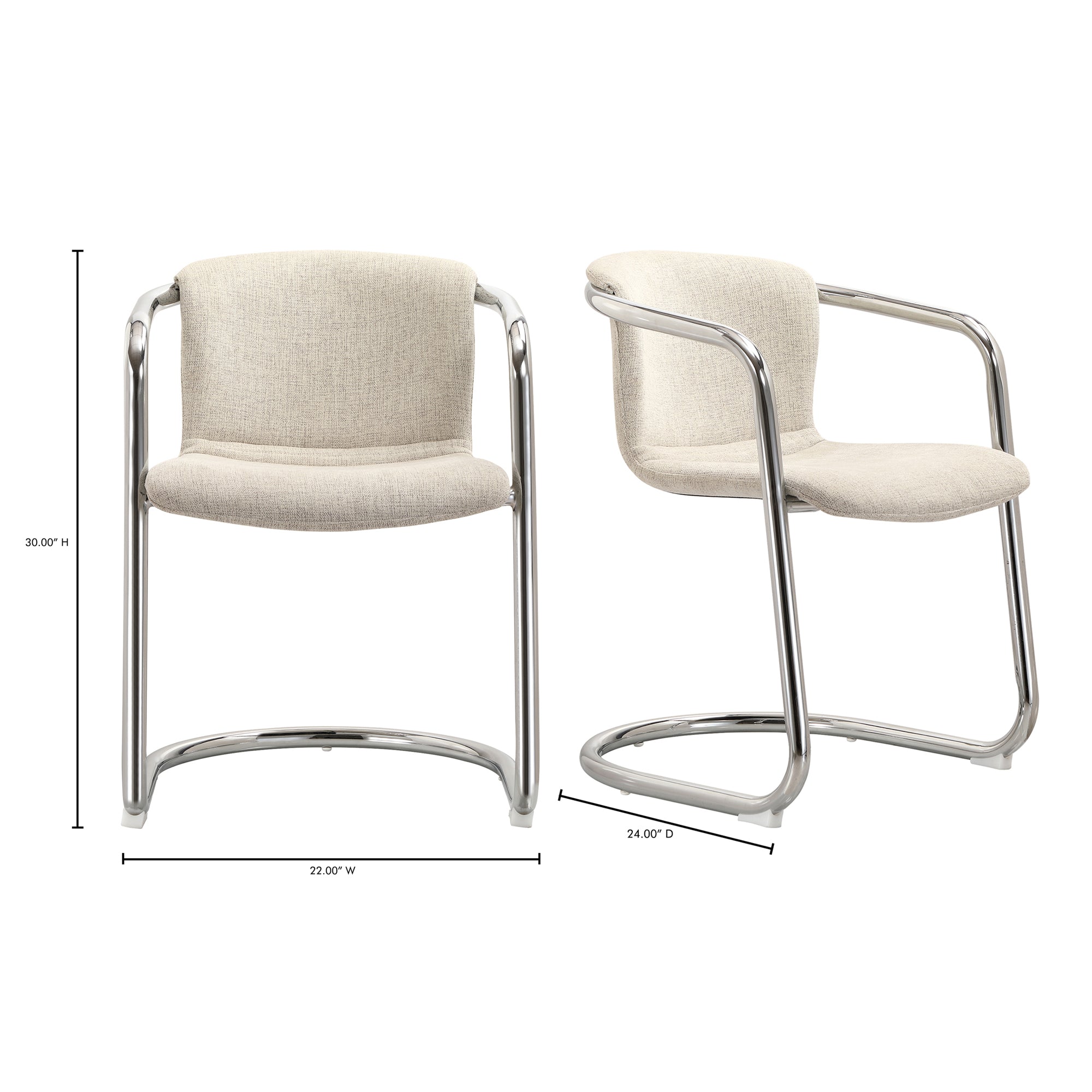 Freeman Chrome Frame Dining Chair Blended Cream - Set of Two Dining Chairs Moe's     Dining Chairs,https://www.oldbonesco.com,Mid Century Furniture, Furniture Sale, Old Bones Co, Mid Century Sale, Four Hands Furniture, Sale,Gus, Sale,Perigold Freeman Chrome Frame Dining Chair Blended Cream - Set of Two Dining Chairs Sale, Perigold Sale Freeman Chrome Frame Dining Chair Blended Cream - Set of Two,Freeman Chrome Frame Dining Chair Blended Cream - Set of Two Lulu and Georgia,Burke Decor Sale Freeman Chrome Fra