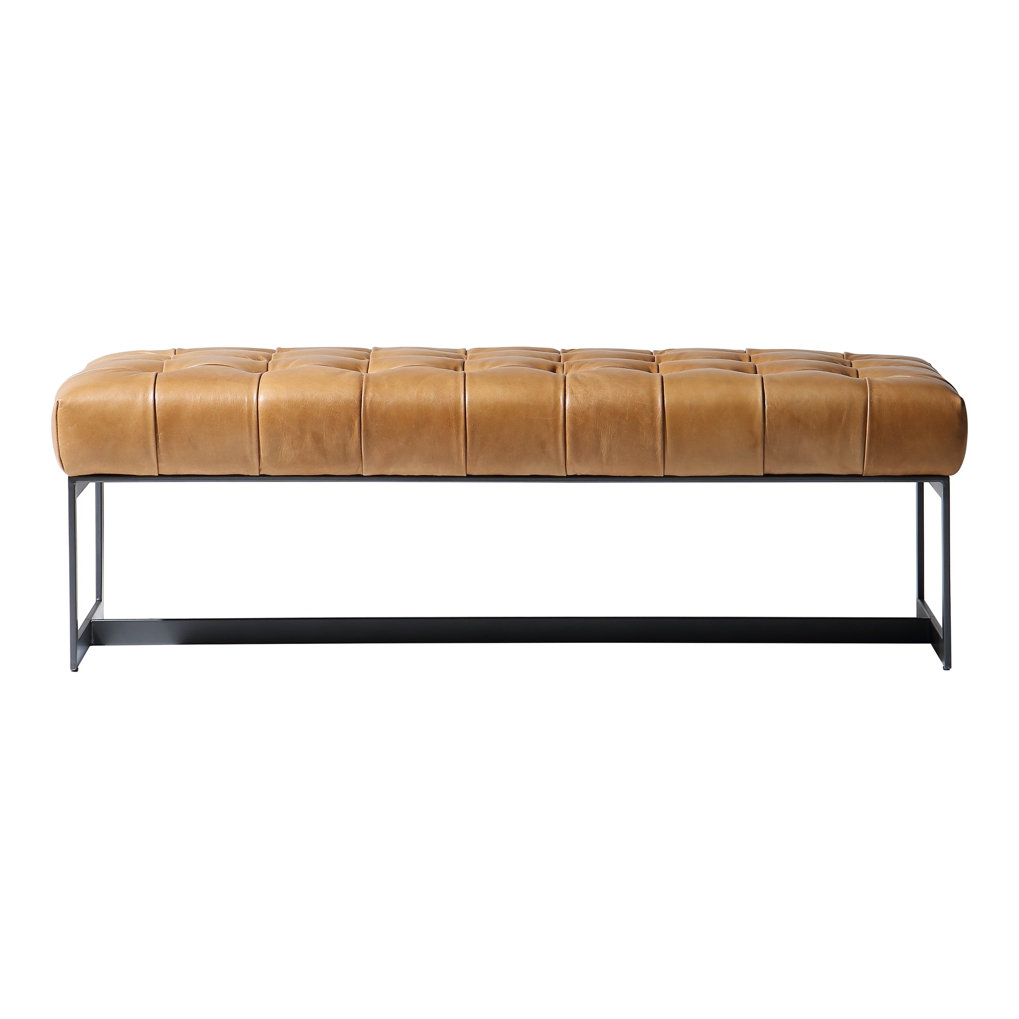 Wyatt Leather Bench TanLiving Room Benches Moe's Tan   Four Hands, Mid Century Modern Furniture, Old Bones Furniture Company, Old Bones Co, Modern Mid Century, Designer Furniture, Furniture Sale, Warehouse Furniture Sale, Wyatt Leather Bench Sale, https://www.oldbonesco.com/