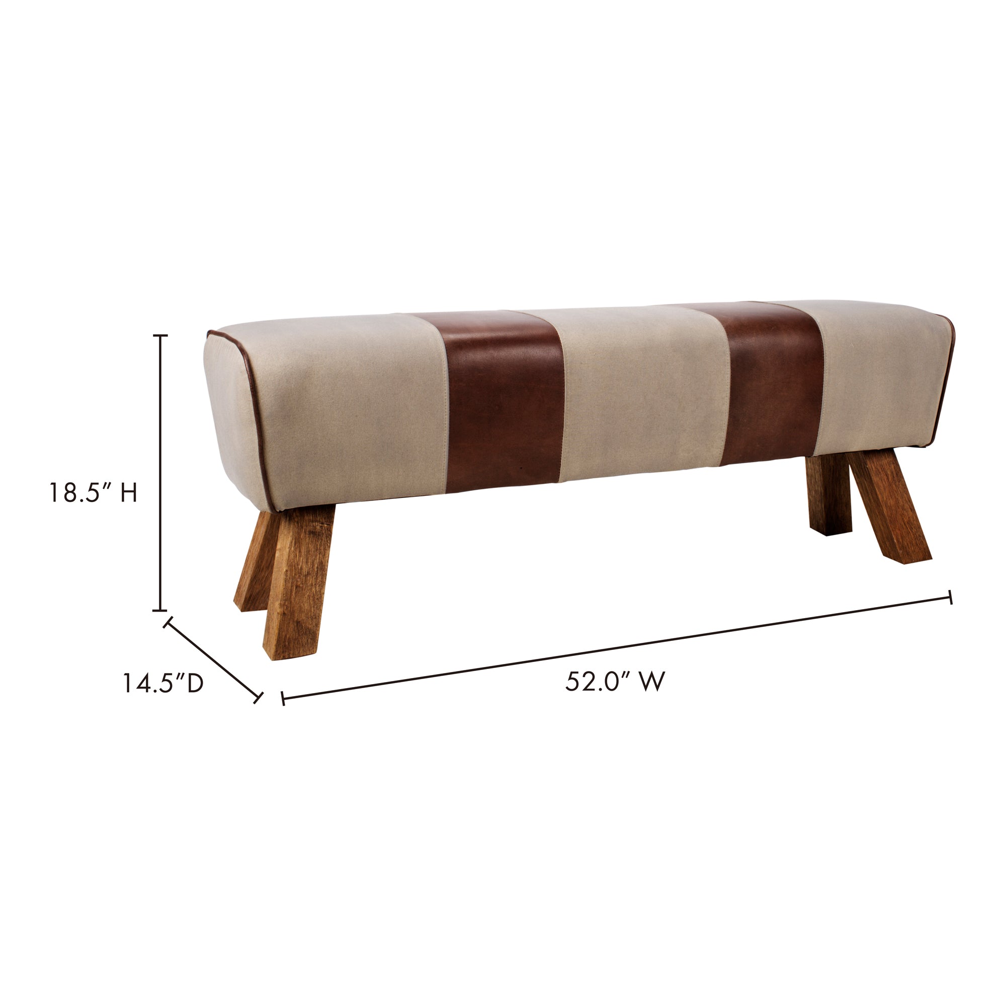 Pommel Bench Living Room Benches Moe's    Four Hands, Mid Century Modern Furniture, Old Bones Furniture Company, Old Bones Co, Modern Mid Century, Designer Furniture, Furniture Sale, Warehouse Furniture Sale, Pommel Bench Sale, https://www.oldbonesco.com/