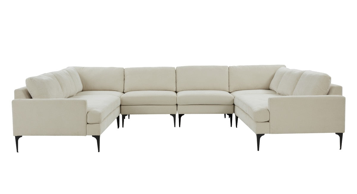 Serena Velvet U-Sectional Sectionals TOV Furniture Cream Black , Black Friday Sale TOV Furniture Furniture Sale, Old Bones Co, Mid Century Furniture Sale, Four Hands Furniture, Black Friday Sale Serena Velvet U-Sectional,Gus Sale, Perigold Serena Velvet U-Sectional Sectionals Black Friday Sale , Perigold Sale Serena Velvet U-Sectional,Serena Velvet U-Sectional Lulu and Georgia, Burke Decor Sale Serena Velvet U-Sectional, www.oldbonesco.com