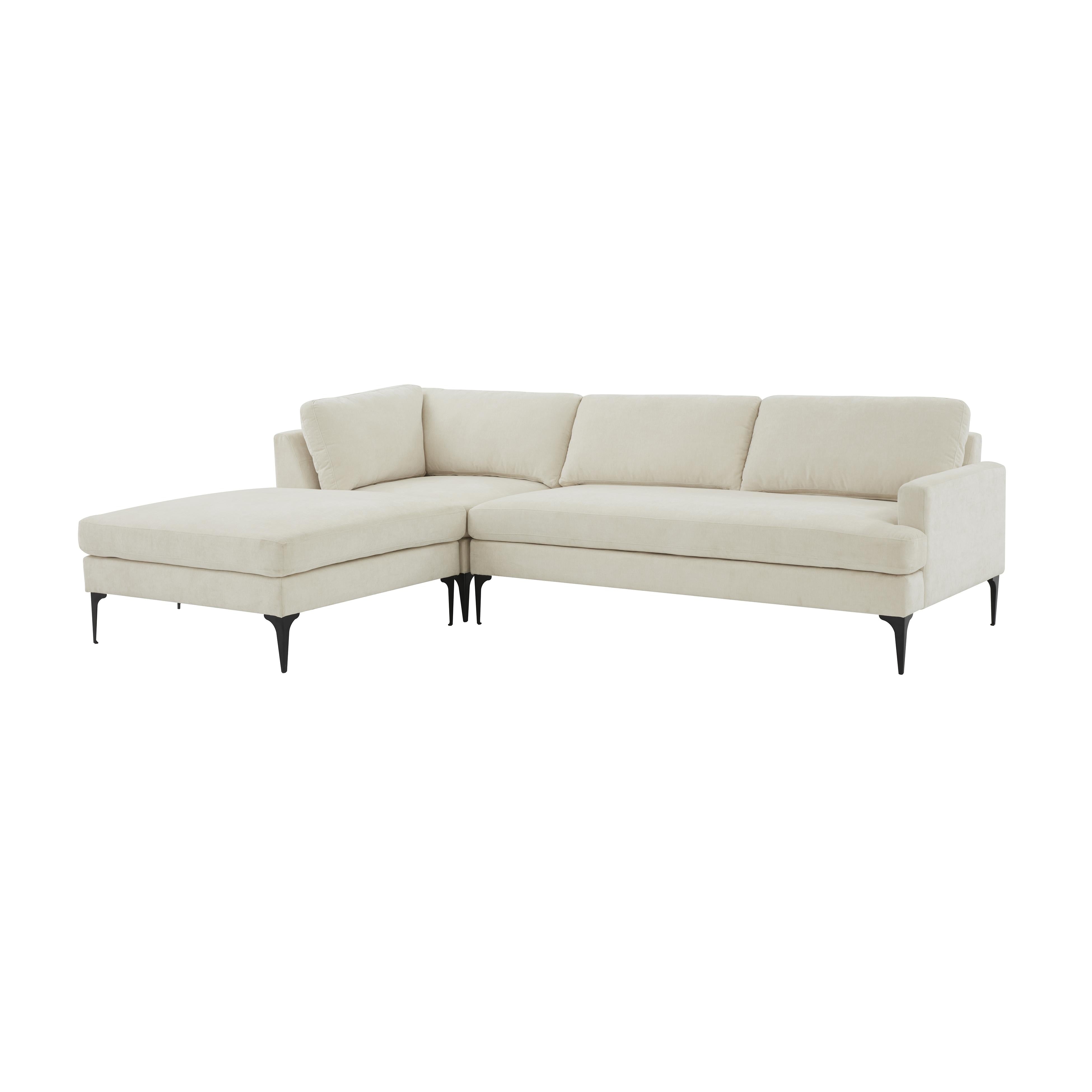 Serena Velvet Chaise Sectional with Black Legs Sectionals TOV Furniture Cream Laf , Black Friday Sale TOV Furniture Furniture Sale, Old Bones Co, Mid Century Furniture Sale, Four Hands Furniture, Black Friday Sale Serena Velvet Chaise Sectional with Black Legs,Gus Sale, Perigold Serena Velvet Chaise Sectional with Black Legs Sectionals Black Friday Sale , Perigold Sale Serena Velvet Chaise Sectional with Black Legs,Serena Velvet Chaise Sectional with Black Legs Lulu and Georgia, Burke Decor Sale Serena Velv