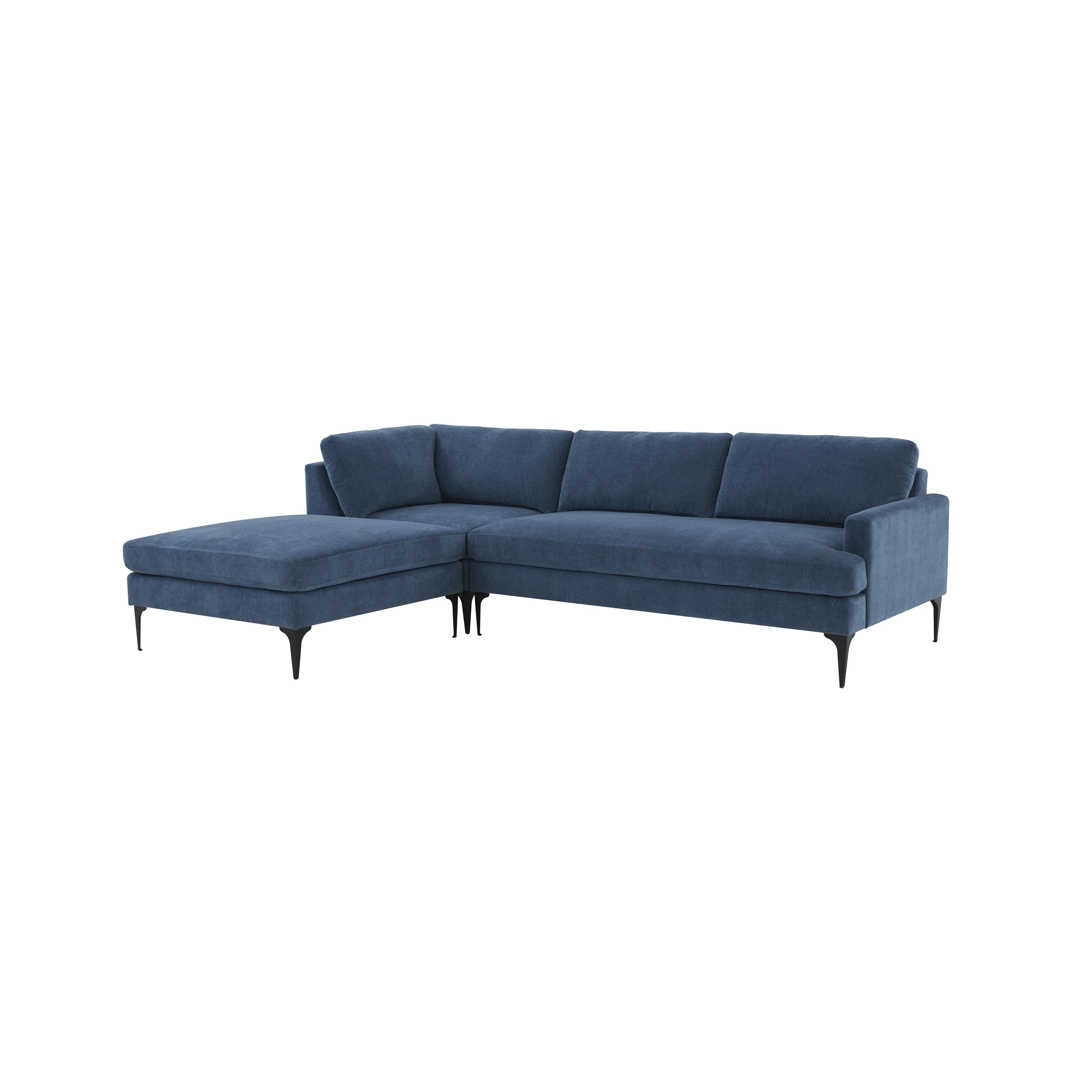 Serena Velvet Chaise Sectional with Black Legs Sectionals TOV Furniture Blue Laf , Black Friday Sale TOV Furniture Furniture Sale, Old Bones Co, Mid Century Furniture Sale, Four Hands Furniture, Black Friday Sale Serena Velvet Chaise Sectional with Black Legs,Gus Sale, Perigold Serena Velvet Chaise Sectional with Black Legs Sectionals Black Friday Sale , Perigold Sale Serena Velvet Chaise Sectional with Black Legs,Serena Velvet Chaise Sectional with Black Legs Lulu and Georgia, Burke Decor Sale Serena Velve