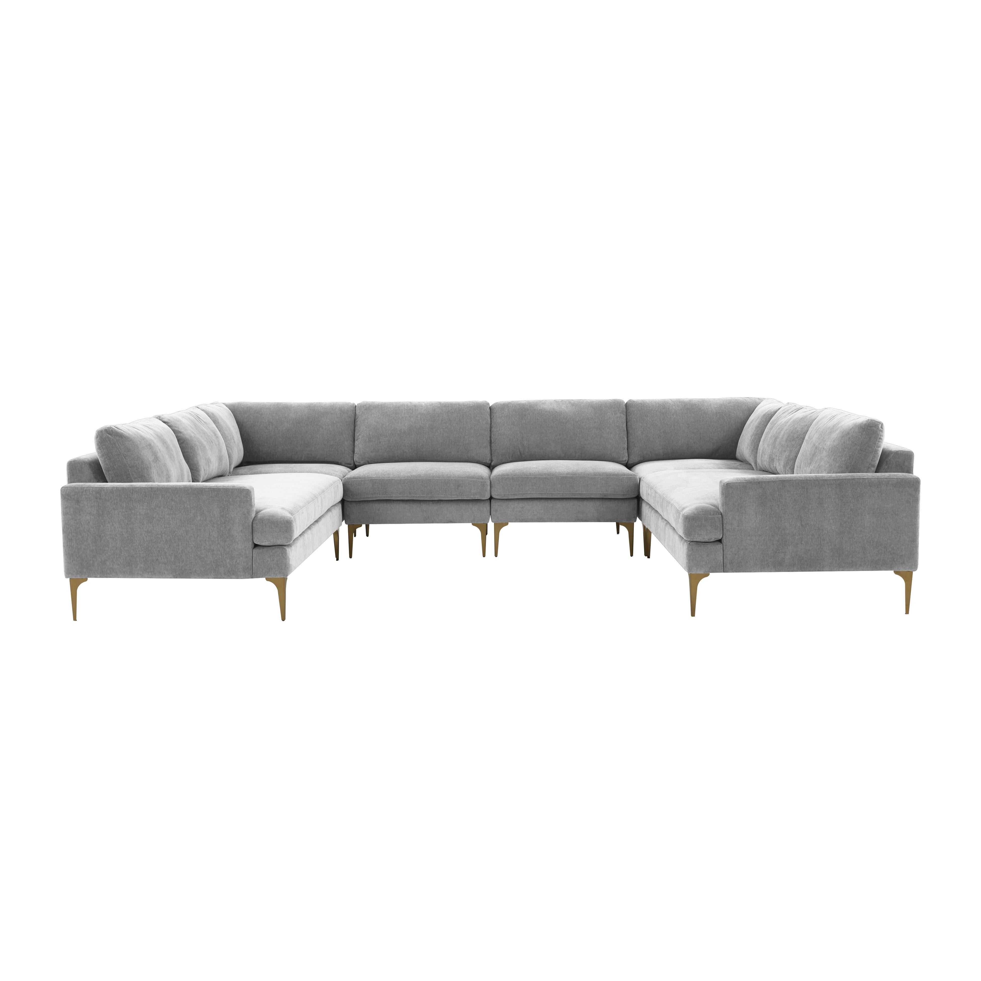 Serena Velvet U-Sectional Sectionals TOV Furniture Grey Brass , Black Friday Sale TOV Furniture Furniture Sale, Old Bones Co, Mid Century Furniture Sale, Four Hands Furniture, Black Friday Sale Serena Velvet U-Sectional,Gus Sale, Perigold Serena Velvet U-Sectional Sectionals Black Friday Sale , Perigold Sale Serena Velvet U-Sectional,Serena Velvet U-Sectional Lulu and Georgia, Burke Decor Sale Serena Velvet U-Sectional, www.oldbonesco.com