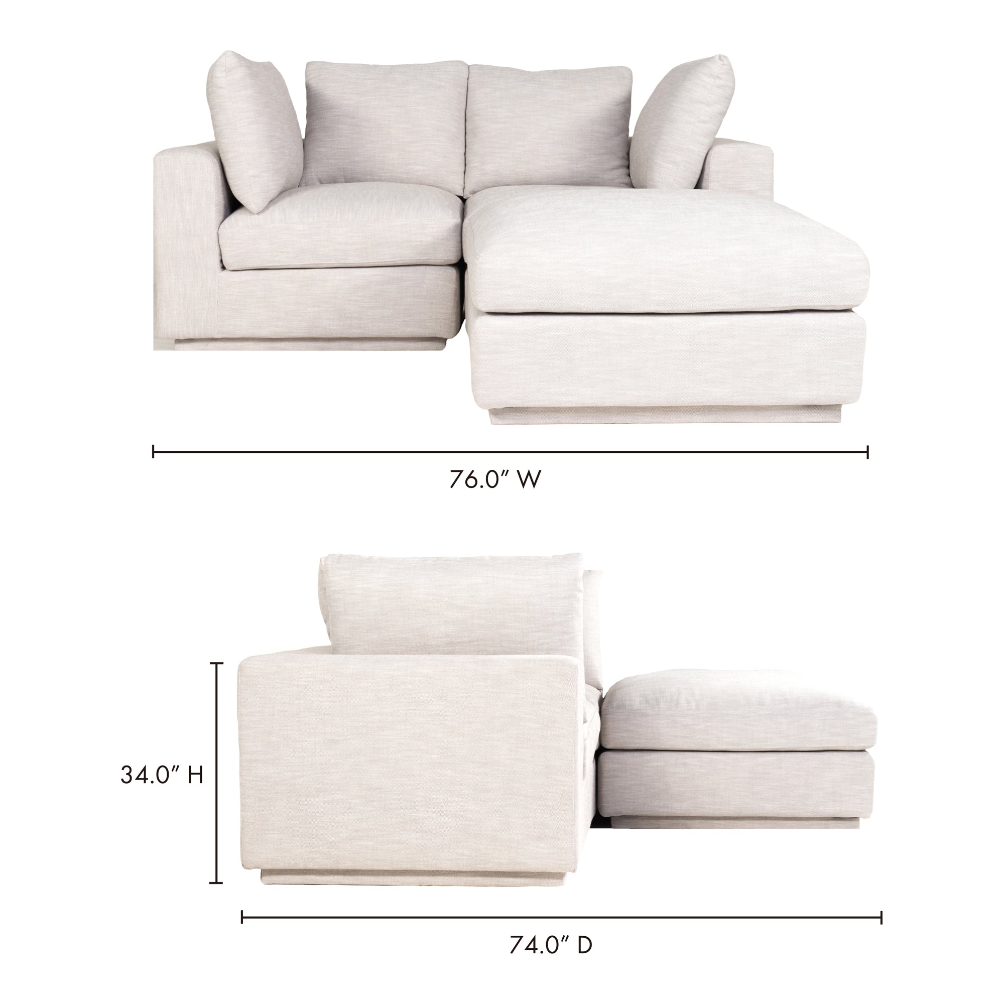 Justin Nook Modular Sectional Taupe Modular Sectional Moe's    Four Hands, Mid Century Modern Furniture, Old Bones Furniture Company, Old Bones Co, Modern Mid Century, Designer Furniture, Furniture Sale, Warehouse Furniture Sale, Justin Nook Modular Sectional Taupe Sale, https://www.oldbonesco.com/