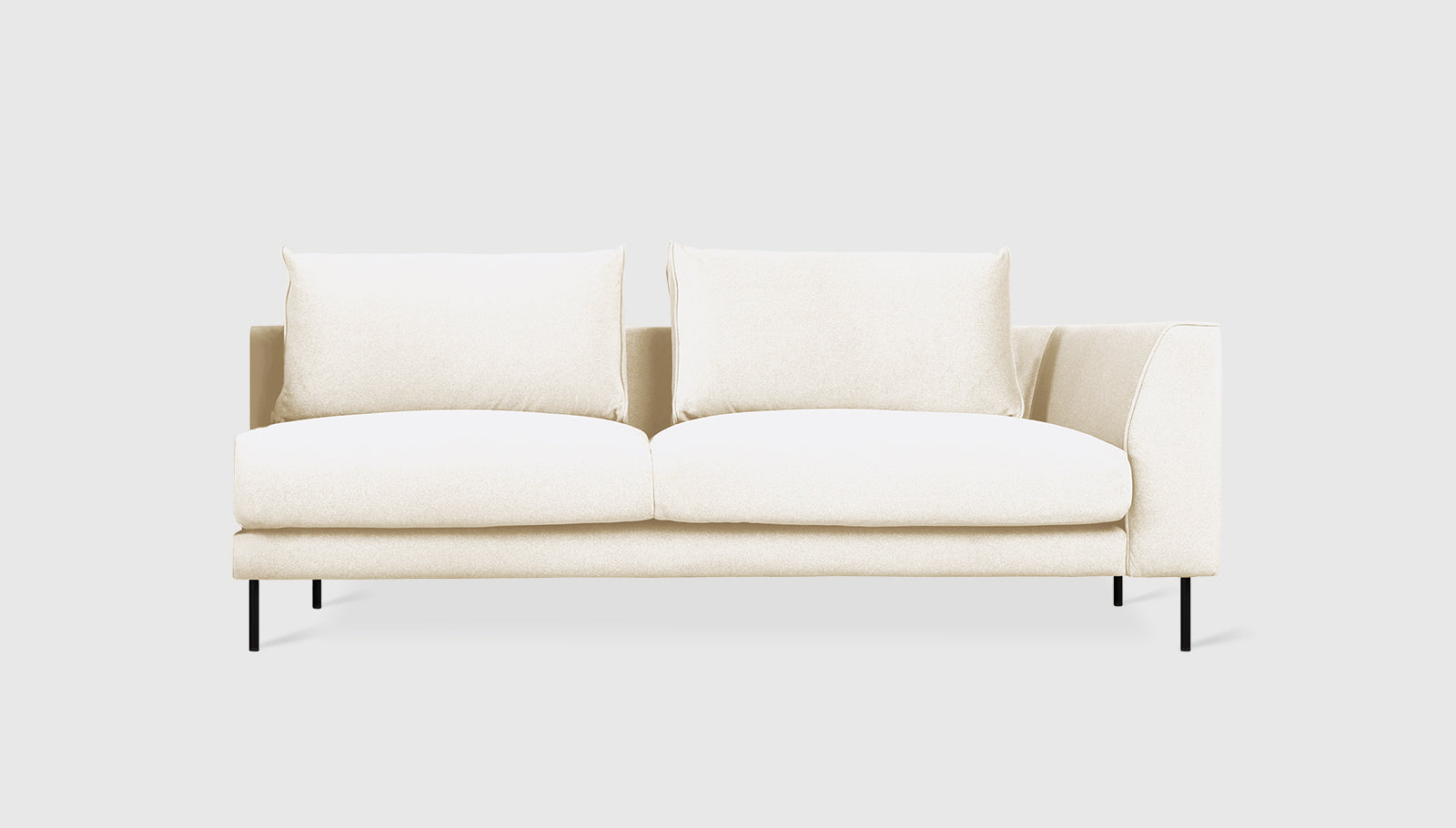 Renfrew Right Arm Merino Cream / BlackSofa Gus*  Merino Cream Black  Four Hands, Mid Century Modern Furniture, Old Bones Furniture Company, Old Bones Co, Modern Mid Century, Designer Furniture, https://www.oldbonesco.com/