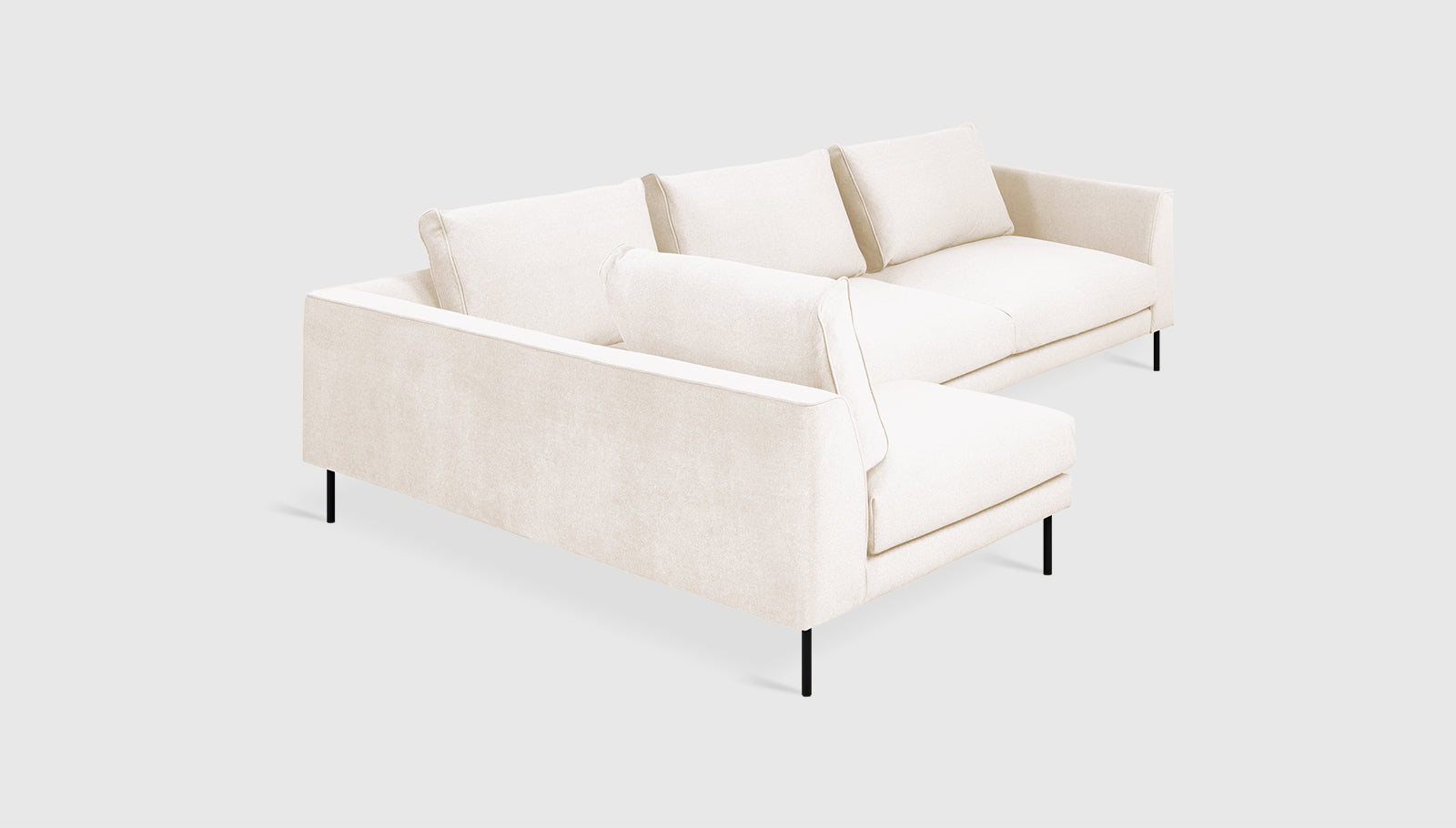 Renfrew Sectional Merino Cream / Black / Left FacingSectional Sofa Gus*  Merino Cream Black Left Facing Four Hands, Mid Century Modern Furniture, Old Bones Furniture Company, Old Bones Co, Modern Mid Century, Designer Furniture, https://www.oldbonesco.com/