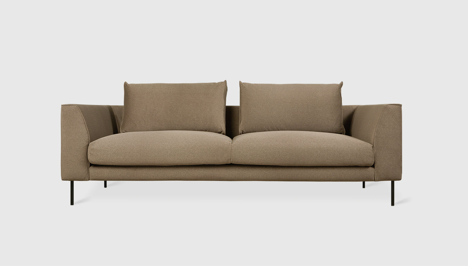 Renfrew Sofa Merino Mocha / BlackSofa Gus*  Merino Mocha Black  Four Hands, Mid Century Modern Furniture, Old Bones Furniture Company, Old Bones Co, Modern Mid Century, Designer Furniture, https://www.oldbonesco.com/