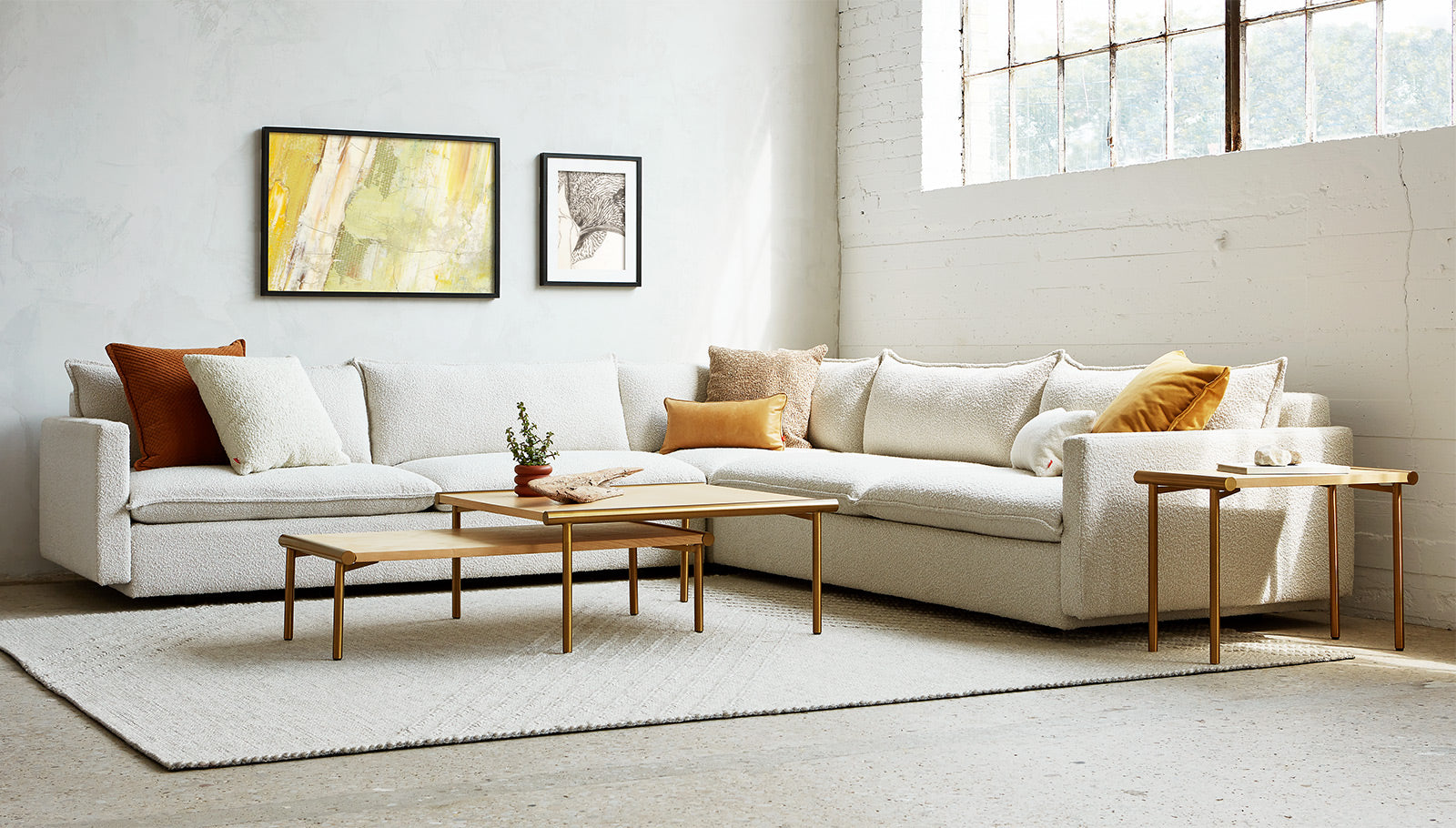 Sola Bi-Sectional Sectional Gus*     Four Hands, Mid Century Modern Furniture, Old Bones Furniture Company, Old Bones Co, Modern Mid Century, Designer Furniture, https://www.oldbonesco.com/