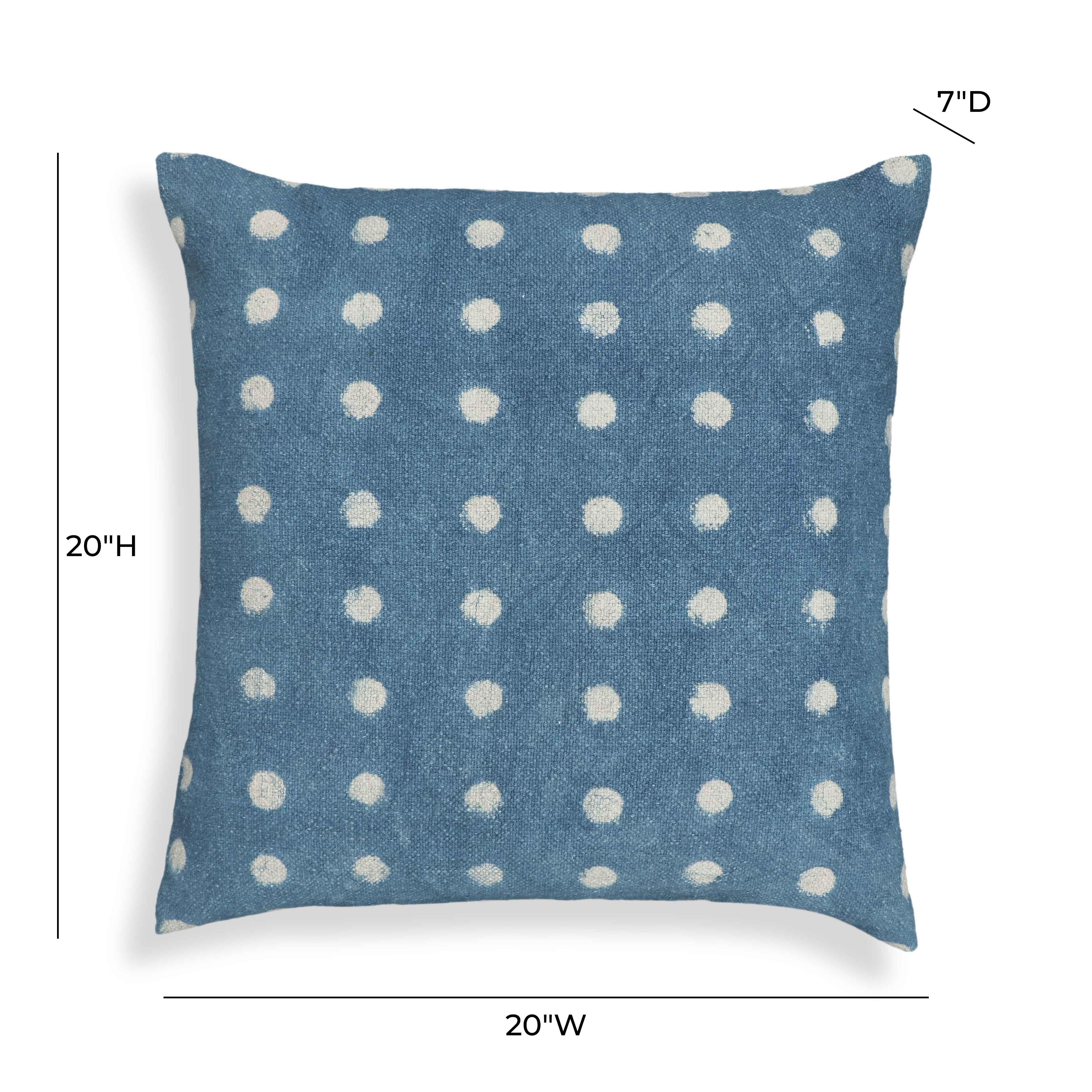 Indigo Dots Cotton 20" Square Accent Pillow Pillows TOV Furniture , Black Friday Sale TOV Furniture Furniture Sale, Old Bones Co, Mid Century Furniture Sale, Four Hands Furniture, Black Friday Sale Indigo Dots Cotton 20" Square Accent Pillow,Gus Sale, Perigold Indigo Dots Cotton 20" Square Accent Pillow Pillows Black Friday Sale , Perigold Sale Indigo Dots Cotton 20" Square Accent Pillow,Indigo Dots Cotton 20" Square Accent Pillow Lulu and Georgia, Burke Decor Sale Indigo Dots Cotton 20" Square Accent Pillo