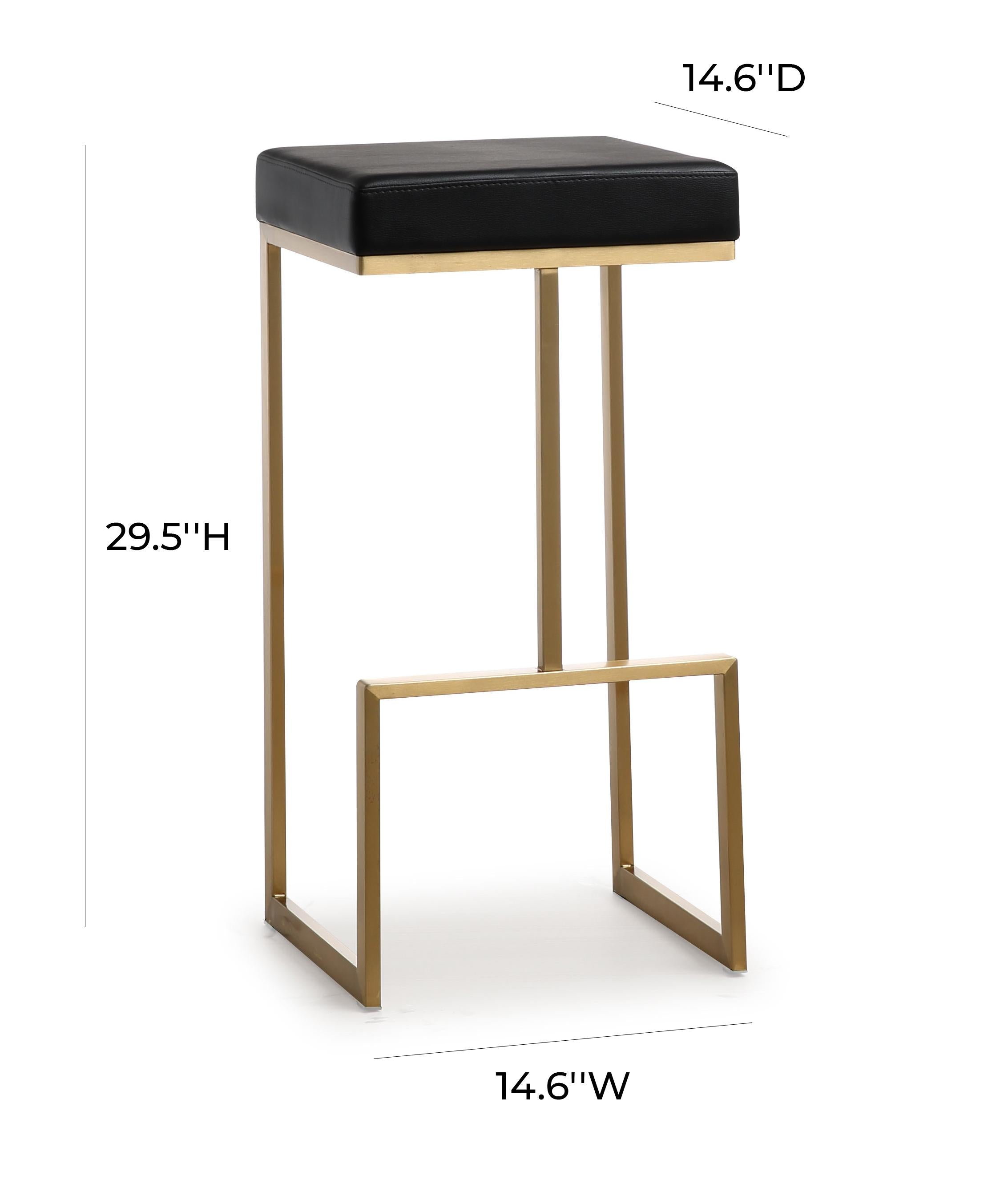 Ferrara Black Performance Vegan Leather and Gold Steel Barstool - Set of 2 Bar & Counter Stools TOV Furniture , Black Friday Sale TOV Furniture Furniture Sale, Old Bones Co, Mid Century Furniture Sale, Four Hands Furniture, Black Friday Sale Ferrara Black Performance Vegan Leather and Gold Steel Barstool - Set of 2,Gus Sale, Perigold Ferrara Black Performance Vegan Leather and Gold Steel Barstool - Set of 2 Bar & Counter Stools Black Friday Sale , Perigold Sale Ferrara Black Performance Vegan Leather and Go