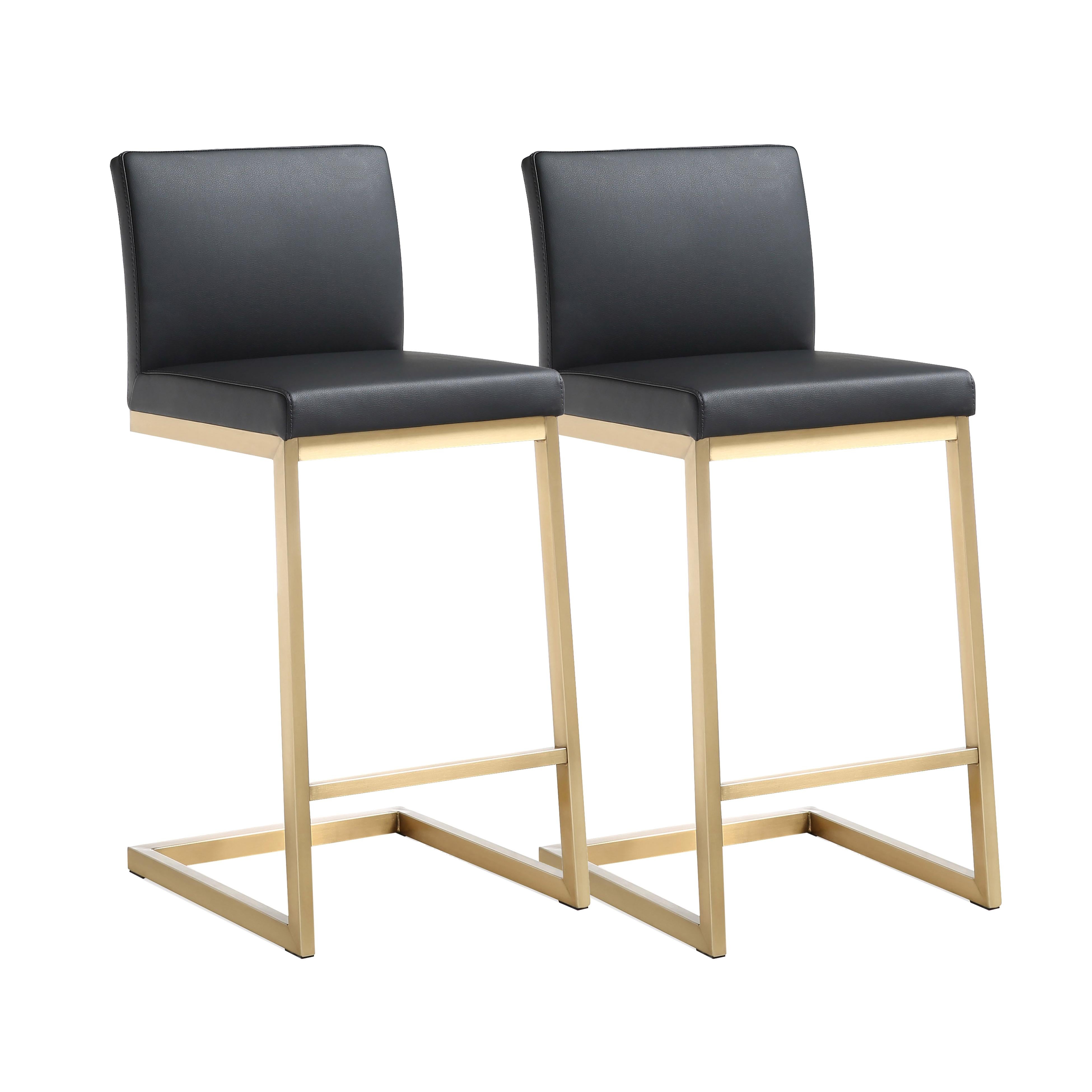 Parma Performance Vegan Leather and Gold Steel Counter Stool - Set of 2 Bar & Counter Stools TOV Furniture Black , Black Friday Sale TOV Furniture Furniture Sale, Old Bones Co, Mid Century Furniture Sale, Four Hands Furniture, Black Friday Sale Parma Performance Vegan Leather and Gold Steel Counter Stool - Set of 2,Gus Sale, Perigold Parma Performance Vegan Leather and Gold Steel Counter Stool - Set of 2 Bar & Counter Stools Black Friday Sale , Perigold Sale Parma Performance Vegan Leather and Gold Steel Co