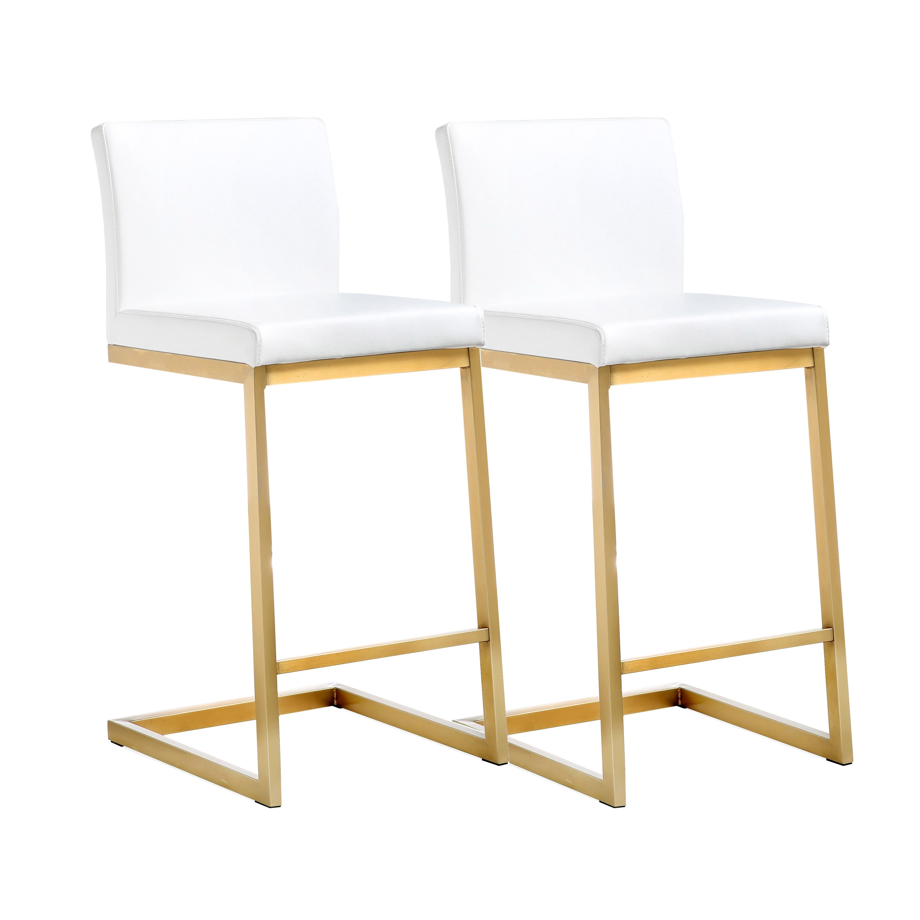 Parma Performance Vegan Leather and Gold Steel Counter Stool - Set of 2 Bar & Counter Stools TOV Furniture White , Black Friday Sale TOV Furniture Furniture Sale, Old Bones Co, Mid Century Furniture Sale, Four Hands Furniture, Black Friday Sale Parma Performance Vegan Leather and Gold Steel Counter Stool - Set of 2,Gus Sale, Perigold Parma Performance Vegan Leather and Gold Steel Counter Stool - Set of 2 Bar & Counter Stools Black Friday Sale , Perigold Sale Parma Performance Vegan Leather and Gold Steel Co