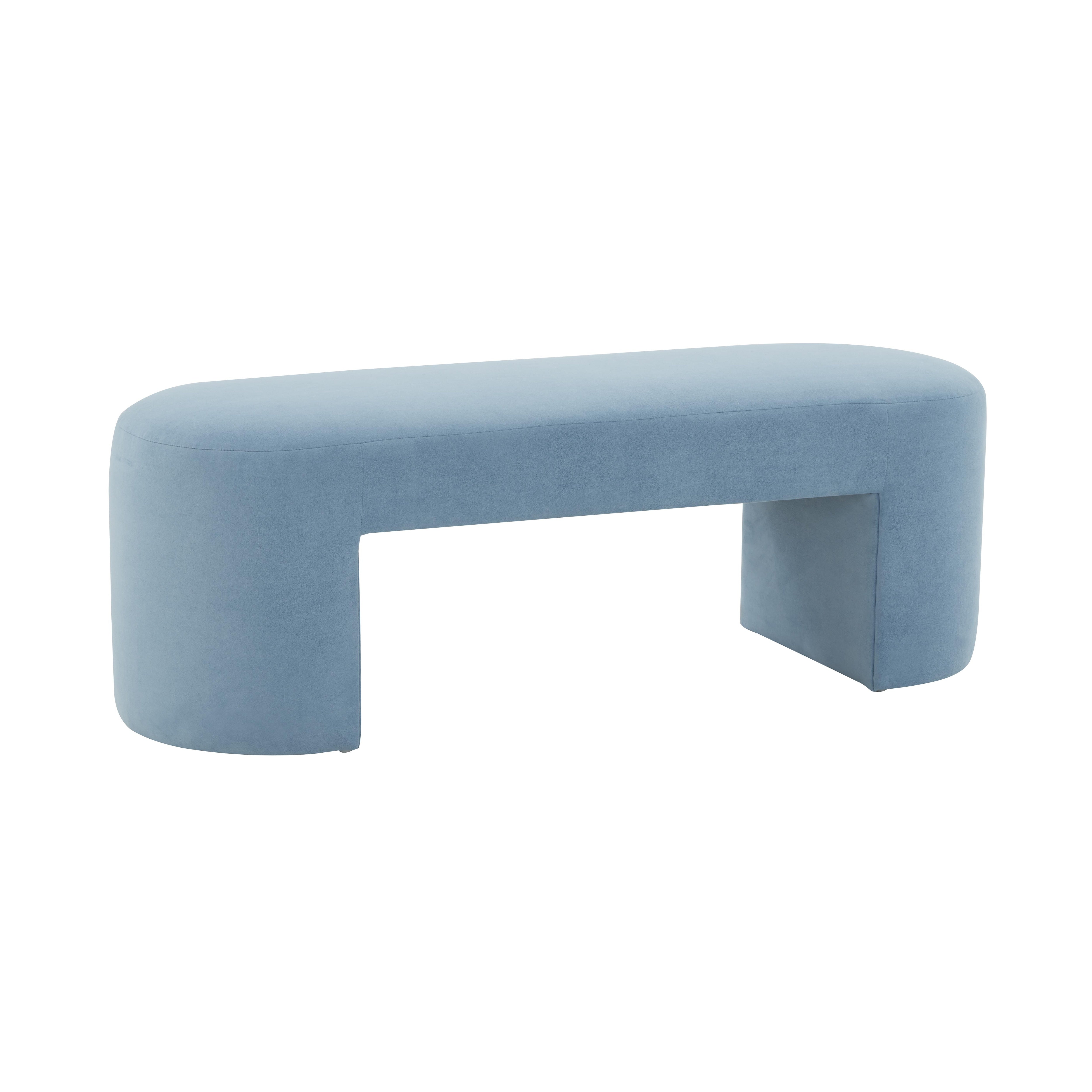 Elena Velvet Bench Benches TOV Furniture Light Blue    Benches, Mid Century Furniture, Furniture Sale, Old Bones Co, Mid Century Furniture Sale, Four Hands Furniture, Sale,Gus, Sale,Perigold Elena Velvet Bench Benches Sale, Perigold Sale Elena Velvet Bench,Elena Velvet Bench Lulu and Georgia, Burke Decor Sale Elena Velvet Bench, www.oldbonesco.com