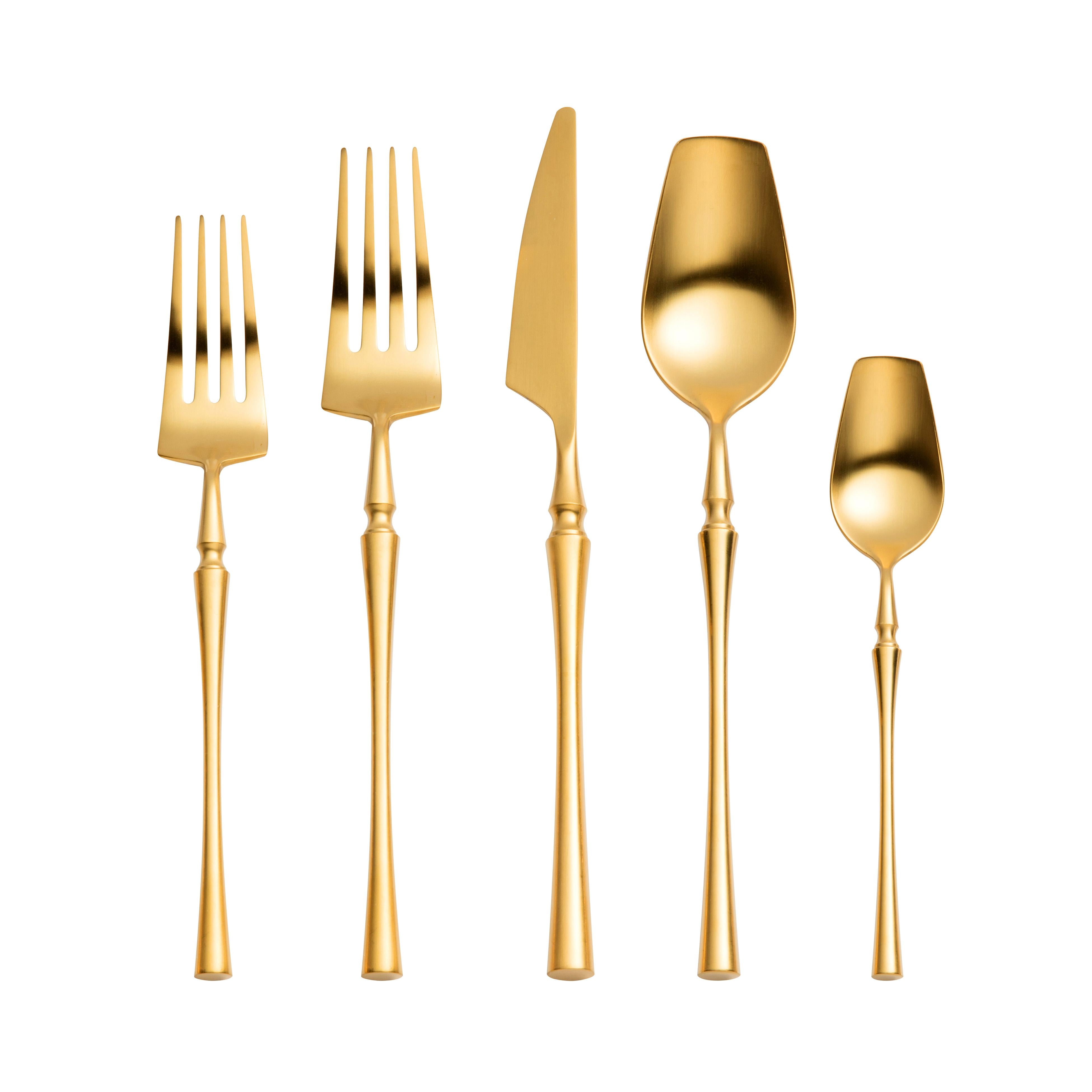 Millie Brushed Gold Stainless Steel Flatware - Set of 5 Pieces Flatware Sets TOV Furniture , Black Friday Sale TOV Furniture Furniture Sale, Old Bones Co, Mid Century Furniture Sale, Four Hands Furniture, Black Friday Sale Millie Brushed Gold Stainless Steel Flatware - Set of 5 Pieces,Gus Sale, Perigold Millie Brushed Gold Stainless Steel Flatware - Set of 5 Pieces Flatware Sets Black Friday Sale , Perigold Sale Millie Brushed Gold Stainless Steel Flatware - Set of 5 Pieces,Millie Brushed Gold Stainless Ste