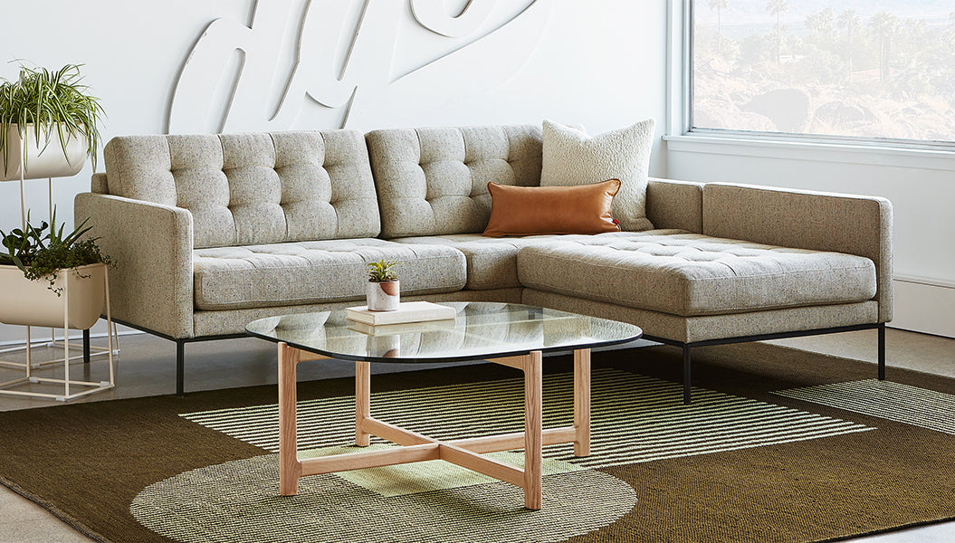 Towne Bi-Sectional Sectional Gus*     Four Hands, Mid Century Modern Furniture, Old Bones Furniture Company, Old Bones Co, Modern Mid Century, Designer Furniture, https://www.oldbonesco.com/