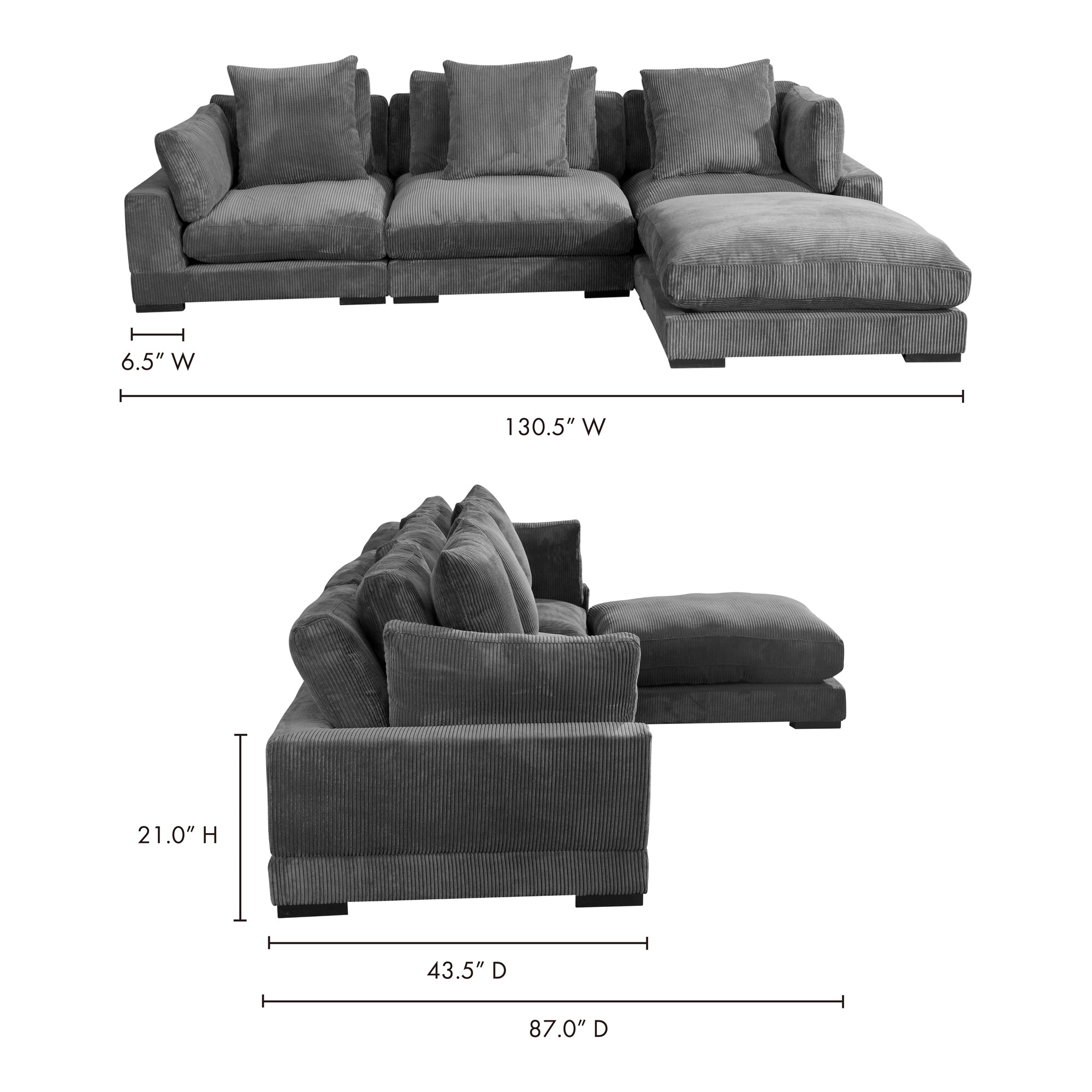 Tumble Lounge Modular Sectional Charcoal Sectional Modular Moe's    Four Hands, Mid Century Modern Furniture, Old Bones Furniture Company, Old Bones Co, Modern Mid Century, Designer Furniture, Furniture Sale, Warehouse Furniture Sale, Tumble Lounge Modular Sectional Charcoal Sale, https://www.oldbonesco.com/