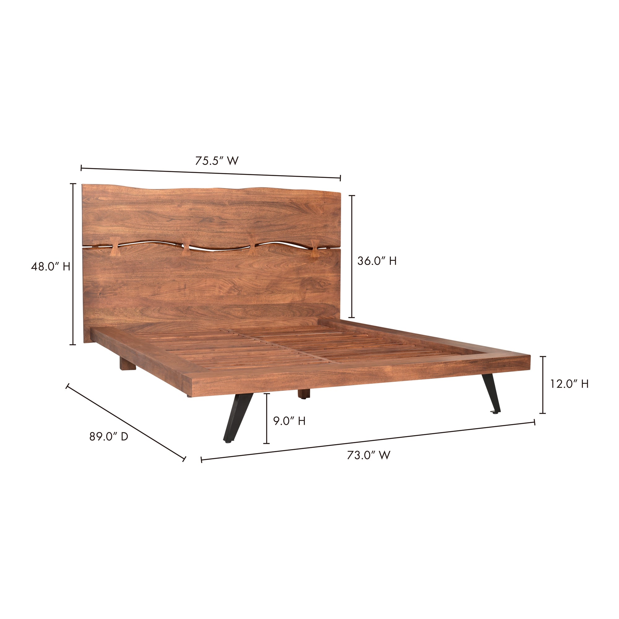 Madagascar Platform Bed Beds Moe's    Four Hands, Mid Century Modern Furniture, Old Bones Furniture Company, Old Bones Co, Modern Mid Century, Designer Furniture, Furniture Sale, Warehouse Furniture Sale, Madagascar Platform Bed Sale, https://www.oldbonesco.com/