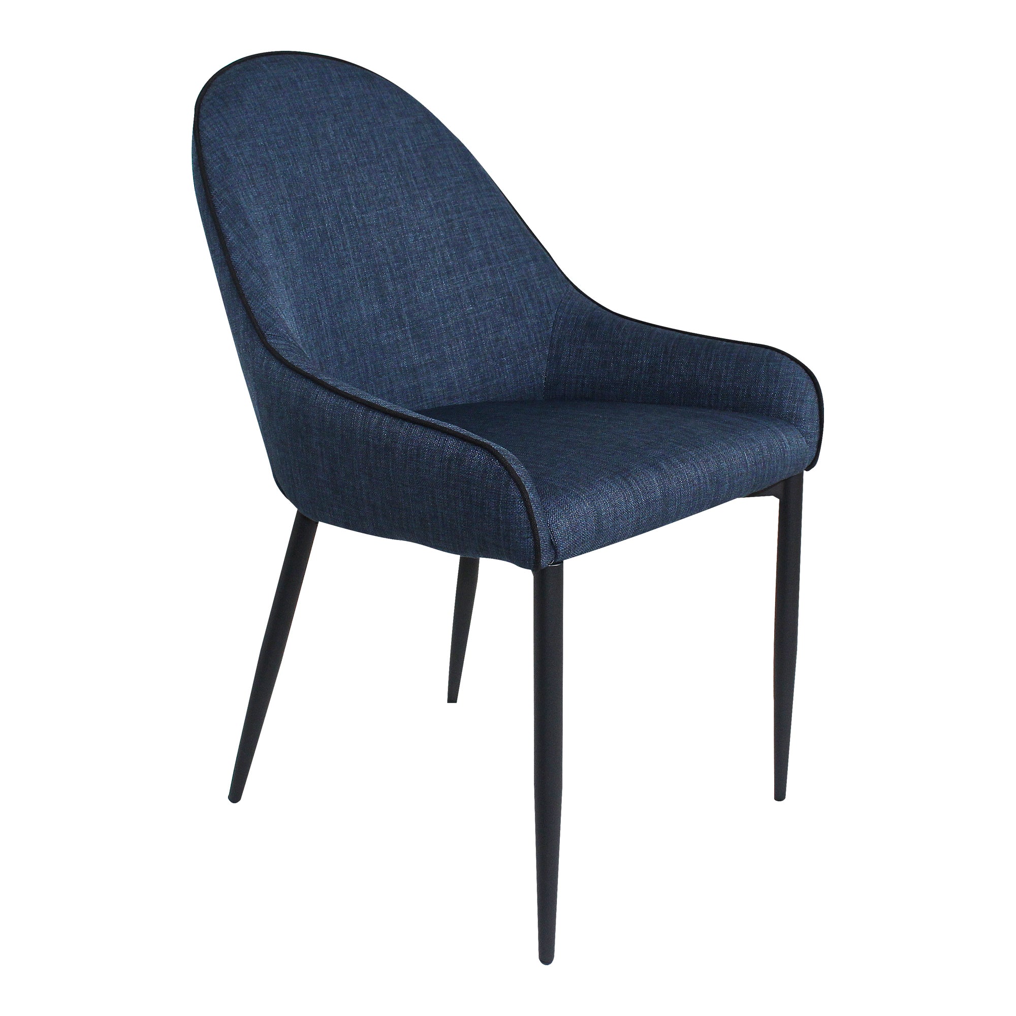 Lapis Dining Chair Dark Blue - Set of Two Dining Chair Moe's    Four Hands, Mid Century Modern Furniture, Old Bones Furniture Company, Old Bones Co, Modern Mid Century, Designer Furniture, Furniture Sale, Warehouse Furniture Sale, Lapis Dining Chair Dark Blue - Set of Two Sale, https://www.oldbonesco.com/