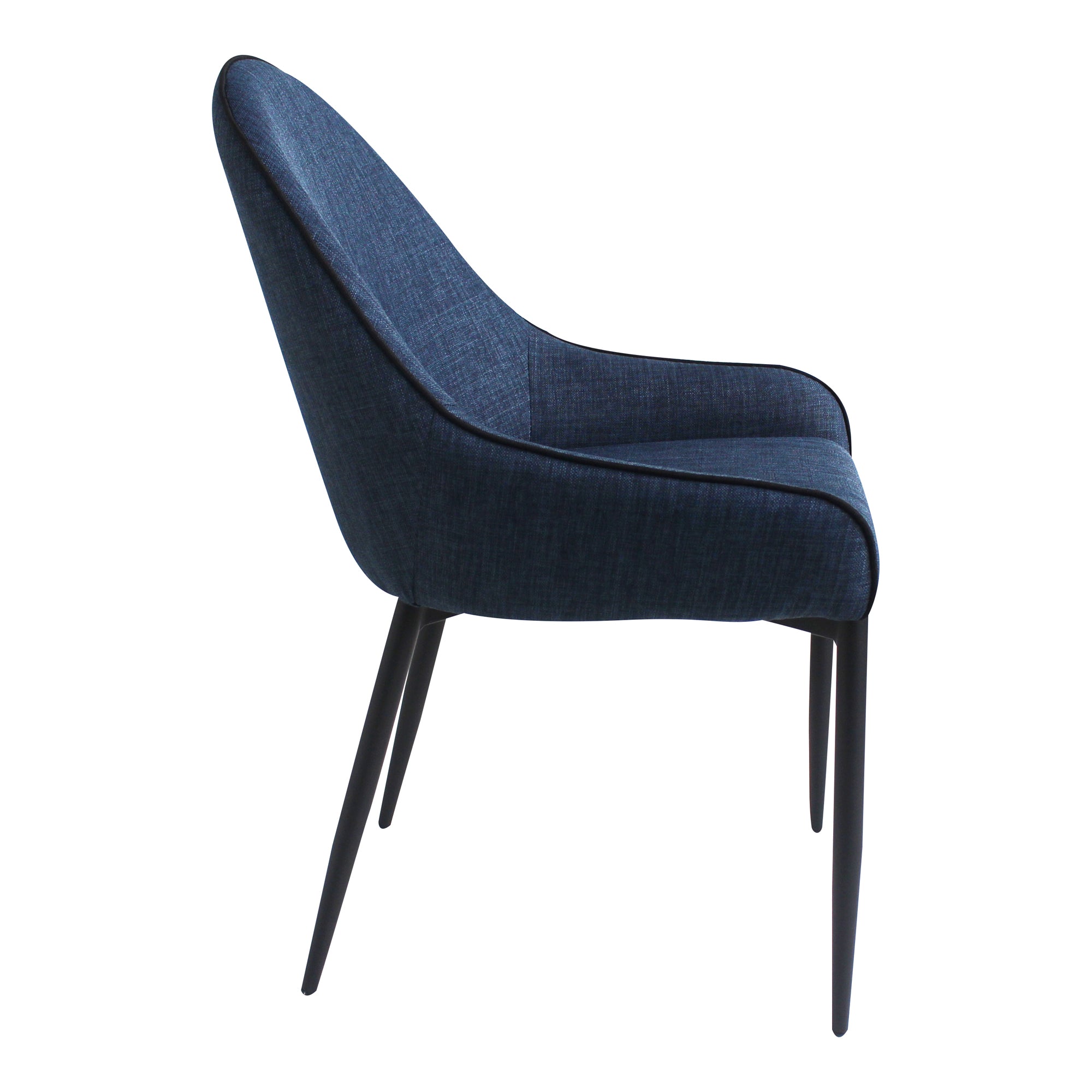 Lapis Dining Chair Dark Blue - Set of Two Dining Chair Moe's    Four Hands, Mid Century Modern Furniture, Old Bones Furniture Company, Old Bones Co, Modern Mid Century, Designer Furniture, Furniture Sale, Warehouse Furniture Sale, Lapis Dining Chair Dark Blue - Set of Two Sale, https://www.oldbonesco.com/