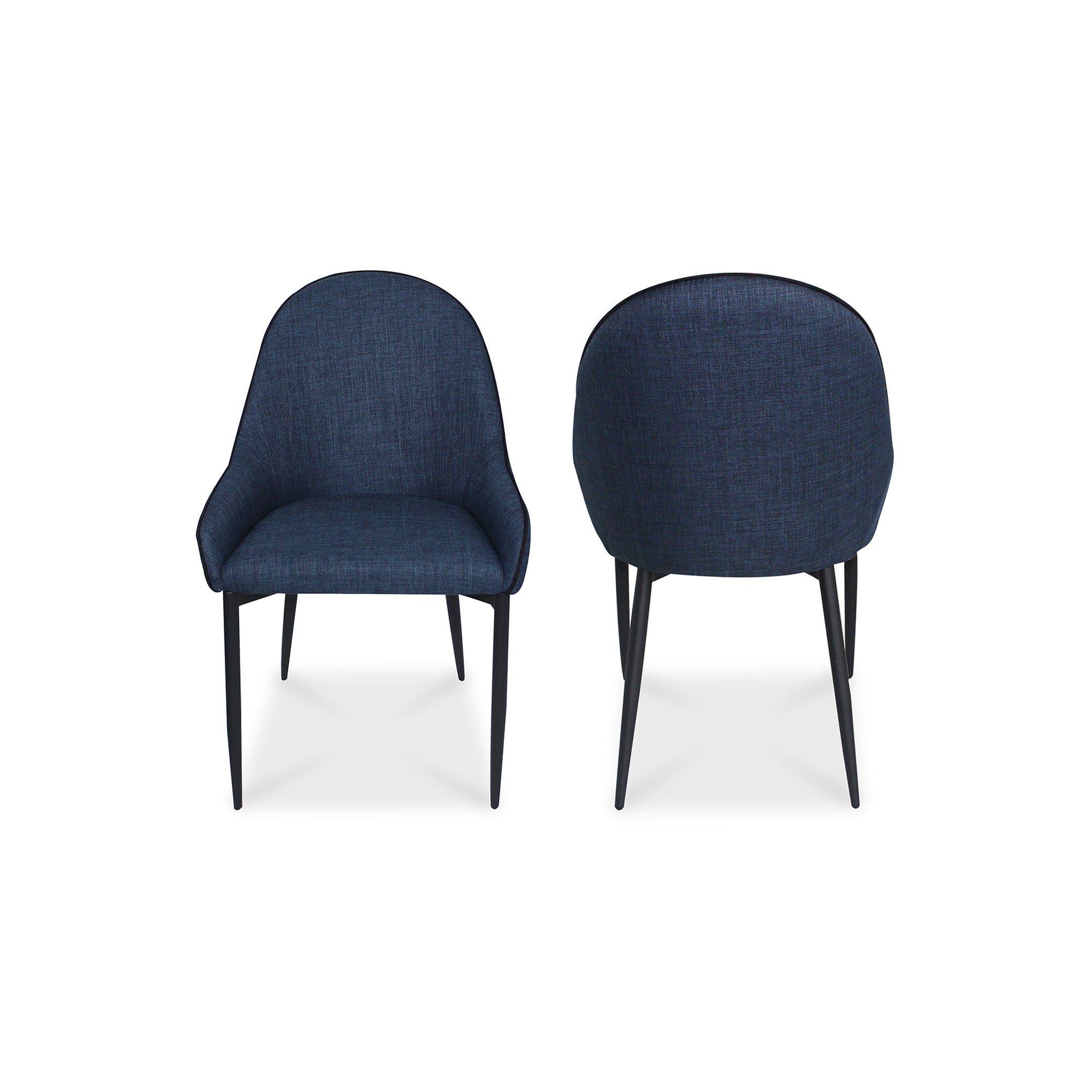 Lapis Dining Chair Dark Blue - Set of Two Dining Chair Moe's    Four Hands, Mid Century Modern Furniture, Old Bones Furniture Company, Old Bones Co, Modern Mid Century, Designer Furniture, Furniture Sale, Warehouse Furniture Sale, Lapis Dining Chair Dark Blue - Set of Two Sale, https://www.oldbonesco.com/