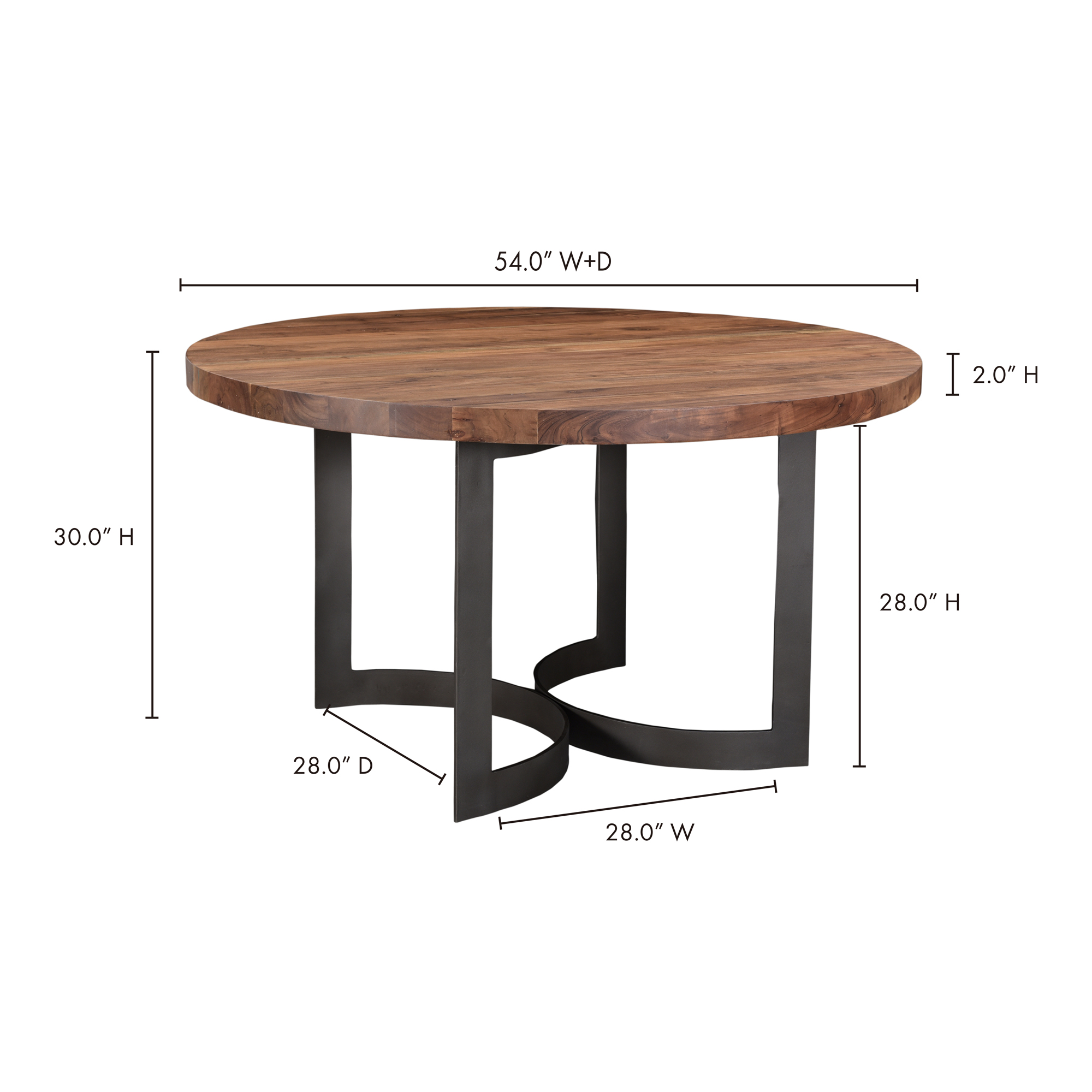 Bent Round Dining Table 54in Dining Tables Moe's     Dining Tables,https://www.oldbonesco.com,Mid Century Furniture, Furniture Sale, Old Bones Co, Mid Century Sale, Four Hands Furniture, Sale,Gus, Sale,Perigold Bent Round Dining Table 54in Dining Tables Sale, Perigold Sale Bent Round Dining Table 54in,Bent Round Dining Table 54in Lulu and Georgia,Burke Decor Sale Bent Round Dining Table 54in, open box furniture,Open Box Bent Round Dining Table 54in