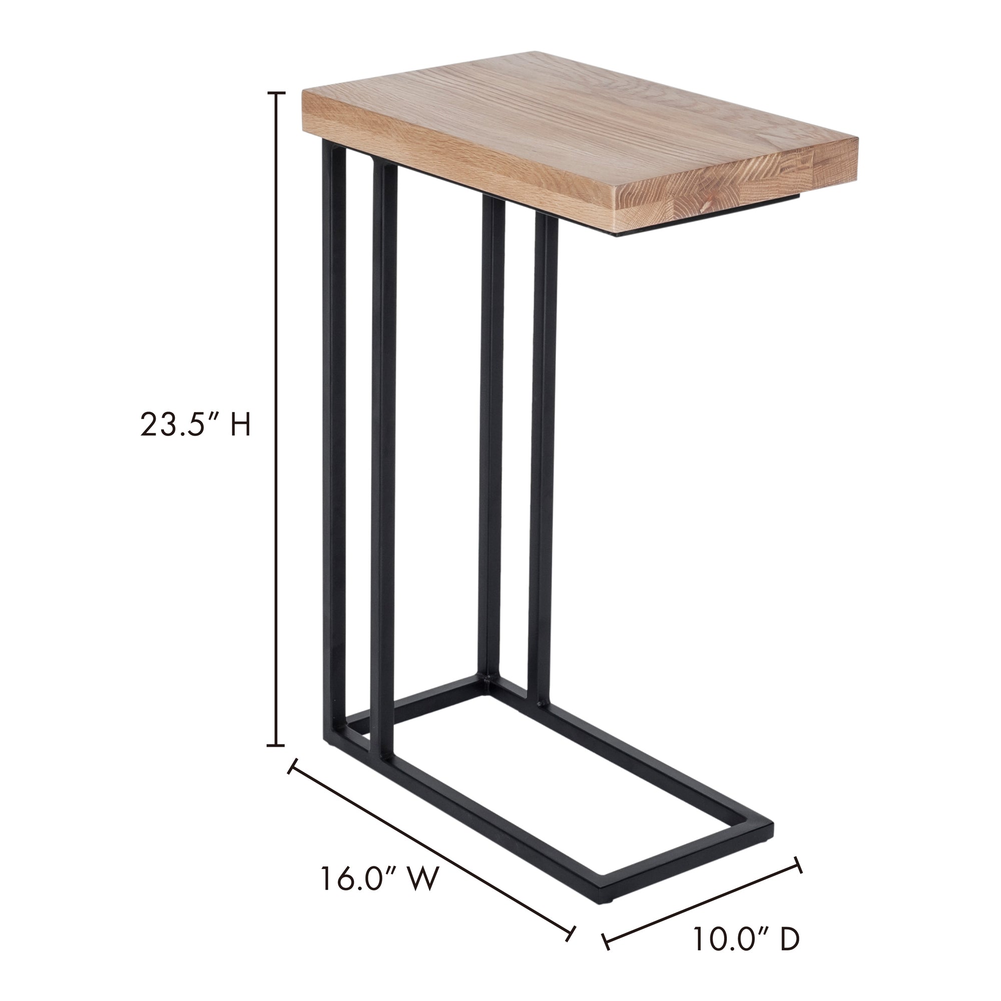 Mila C Shaped Side Table Side Table Moe's    Four Hands, Mid Century Modern Furniture, Old Bones Furniture Company, Old Bones Co, Modern Mid Century, Designer Furniture, Furniture Sale, Warehouse Furniture Sale, Mila C Shaped Side Table Sale, https://www.oldbonesco.com/