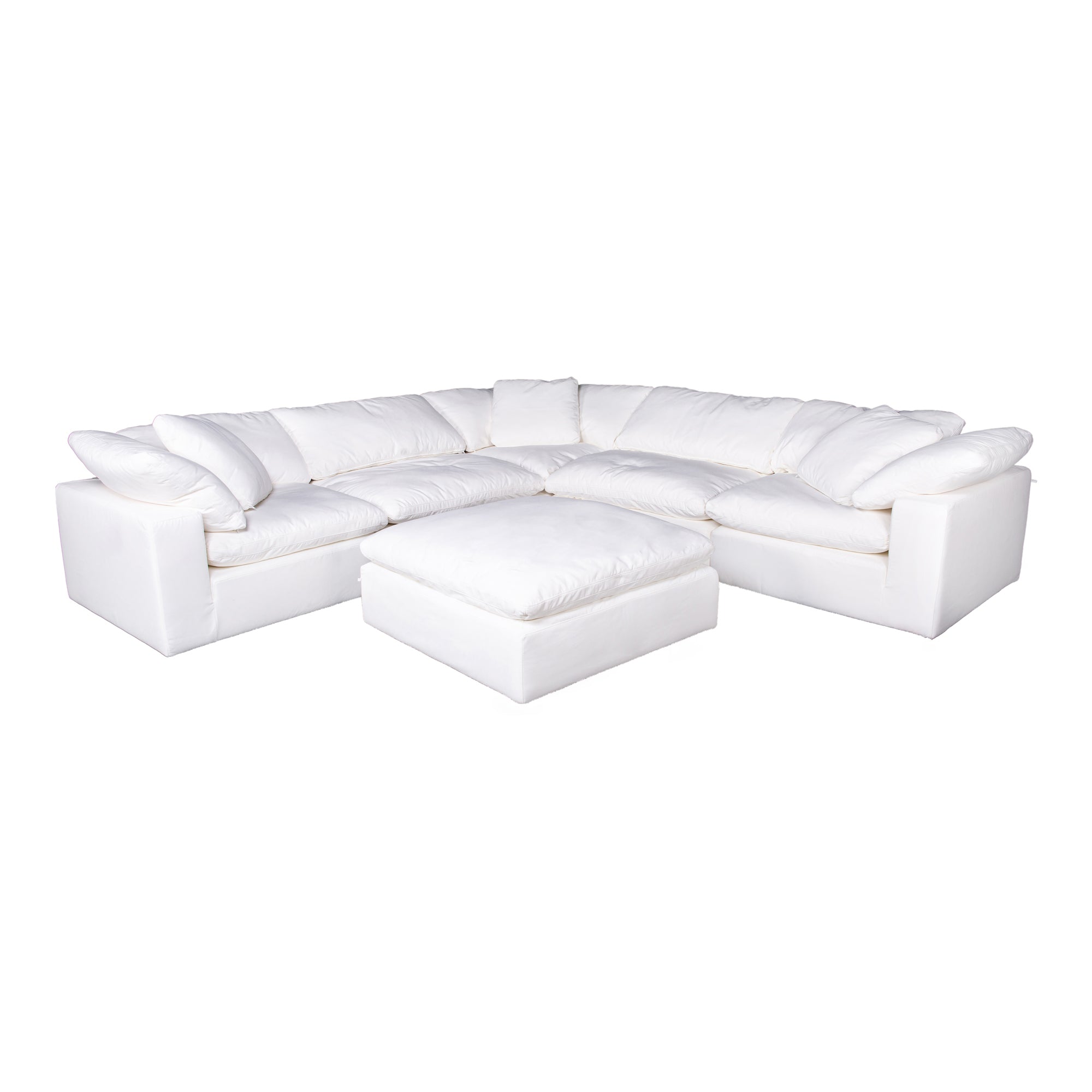 Clay Ottoman Livesmart Fabric Sectional Sofa Moe's    Four Hands, Mid Century Modern Furniture, Old Bones Furniture Company, Old Bones Co, Modern Mid Century, Designer Furniture, Furniture Sale, Warehouse Furniture Sale, Clay Ottoman Livesmart Fabric Sale, https://www.oldbonesco.com/