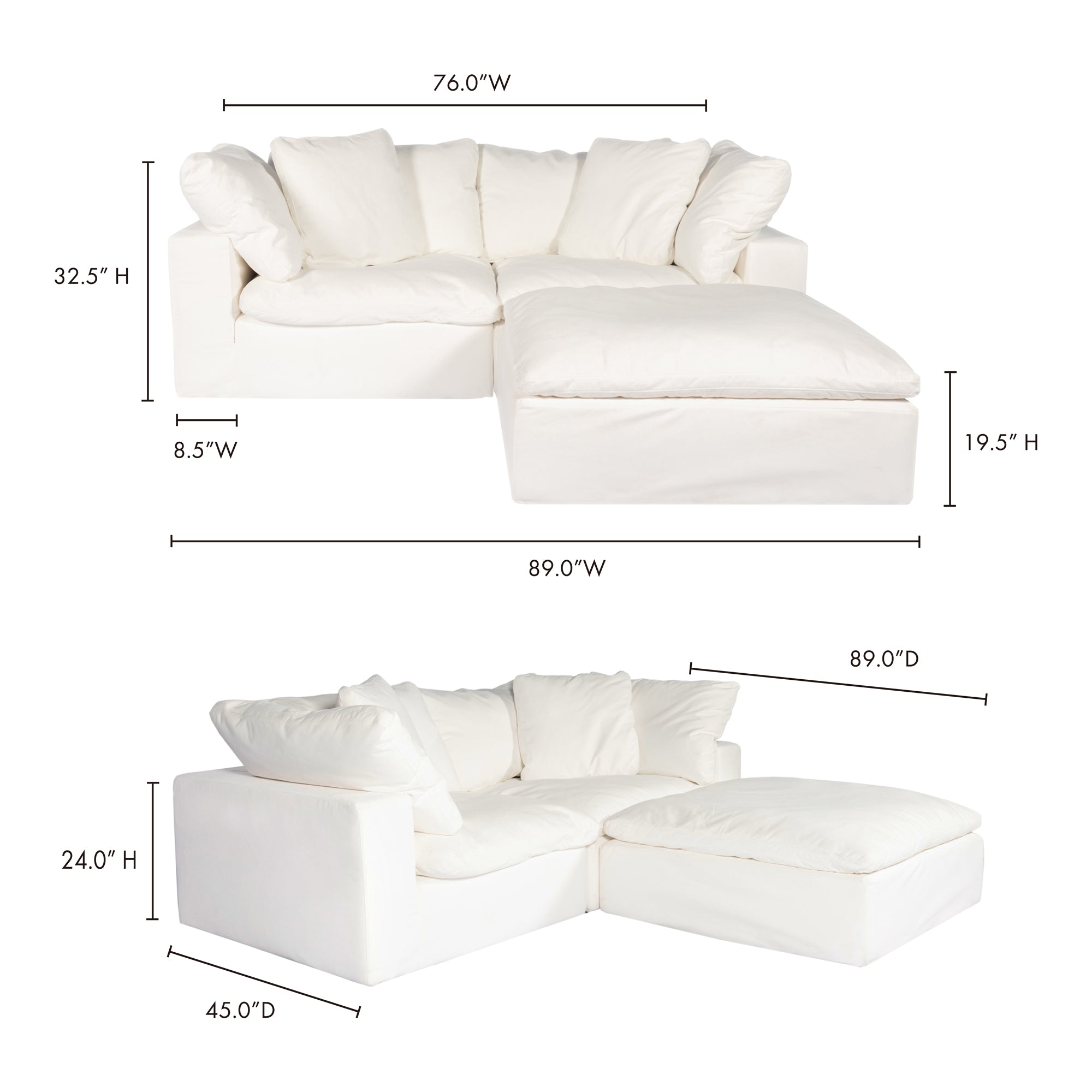 Clay Nook Modular Sectional Sectional Moe's    Four Hands, Mid Century Modern Furniture, Old Bones Furniture Company, Old Bones Co, Modern Mid Century, Designer Furniture, Furniture Sale, Warehouse Furniture Sale, Clay Nook Modular Sectional Sale, https://www.oldbonesco.com/