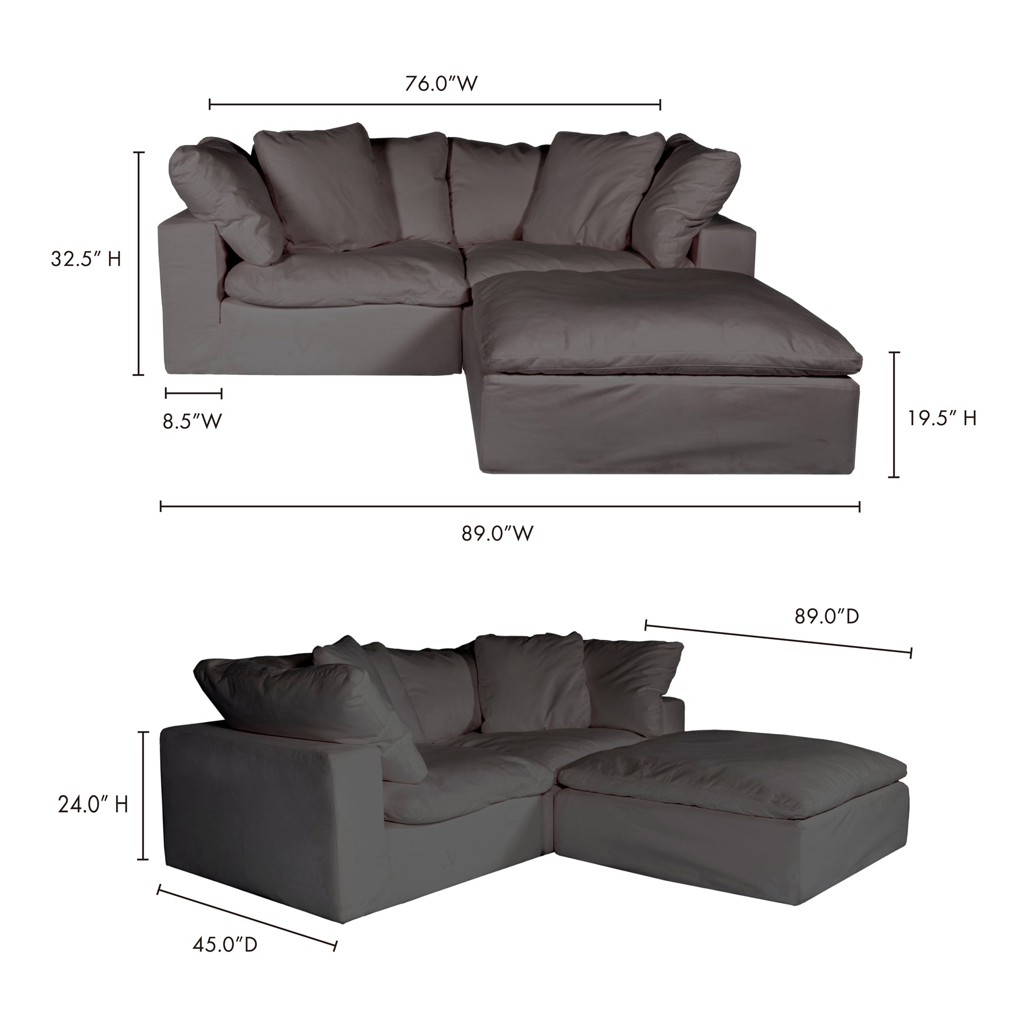 Clay Nook Modular Sectional Sectional Moe's    Four Hands, Mid Century Modern Furniture, Old Bones Furniture Company, Old Bones Co, Modern Mid Century, Designer Furniture, Furniture Sale, Warehouse Furniture Sale, Clay Nook Modular Sectional Sale, https://www.oldbonesco.com/