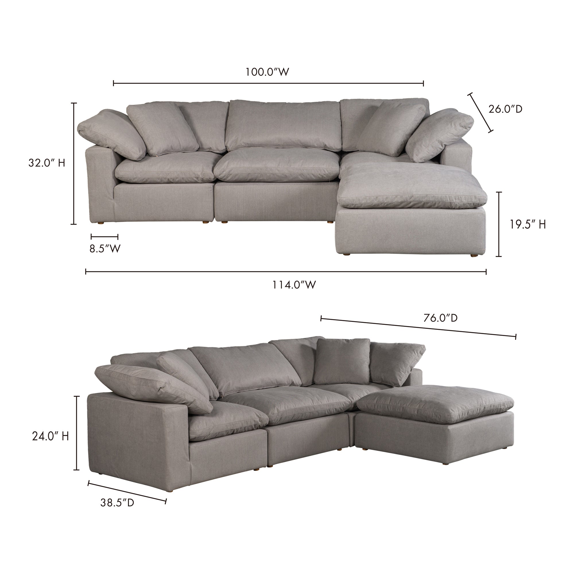 Terra Condo Lounge Modular Sectional Livesmart Fabric Sectional Sofa Moe's    Four Hands, Mid Century Modern Furniture, Old Bones Furniture Company, Old Bones Co, Modern Mid Century, Designer Furniture, Furniture Sale, Warehouse Furniture Sale, Terra Condo Lounge Modular Sectional Livesmart Fabric Sale, https://www.oldbonesco.com/