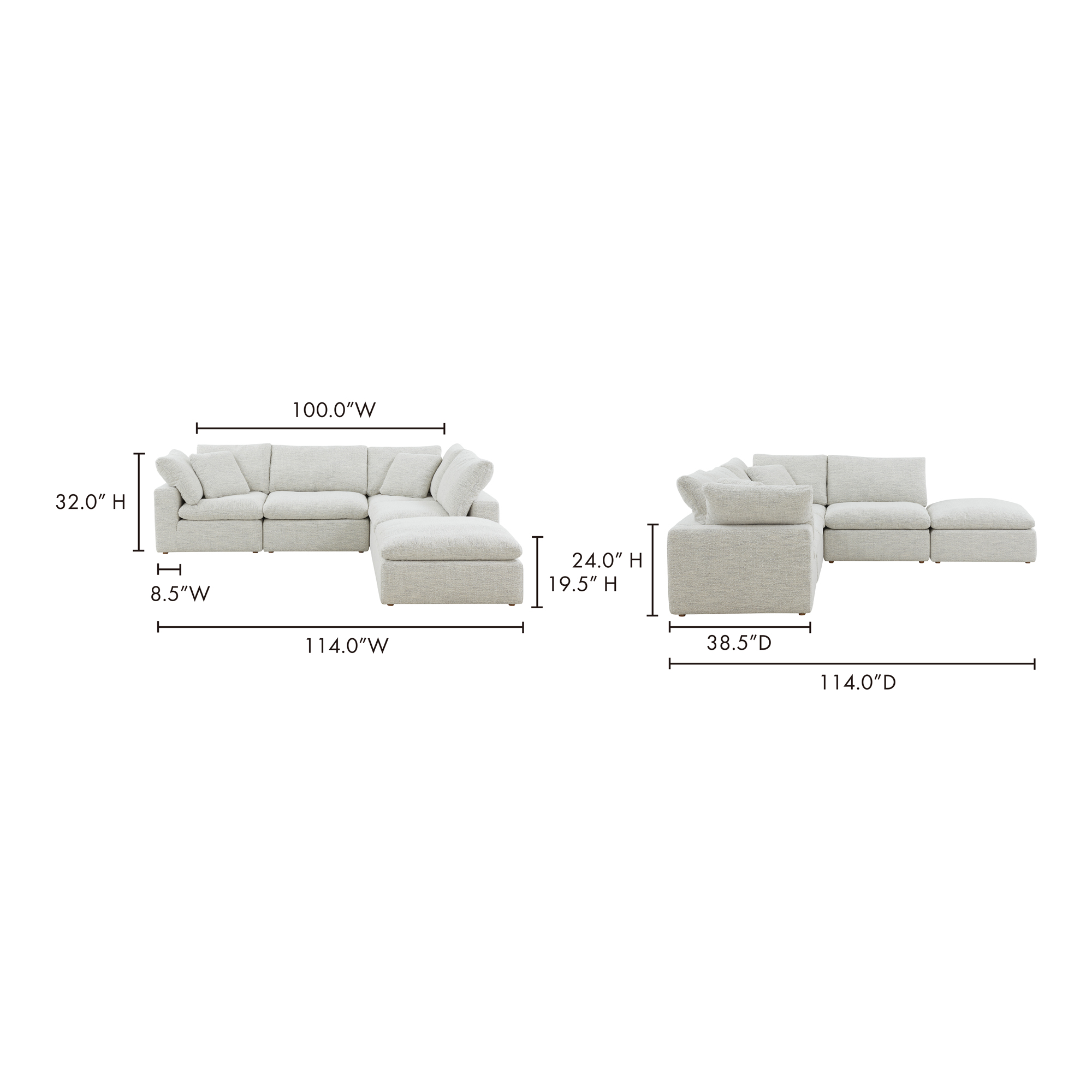 Terra Condo Dream Modular Sectional Coastside Sand Modular Sectionals Moe's    Four Hands, Mid Century Modern Furniture, Old Bones Furniture Company, Old Bones Co, Modern Mid Century, Designer Furniture, Furniture Sale, Warehouse Furniture Sale, Terra Condo Dream Modular Sectional Coastside Sand Sale, https://www.oldbonesco.com/