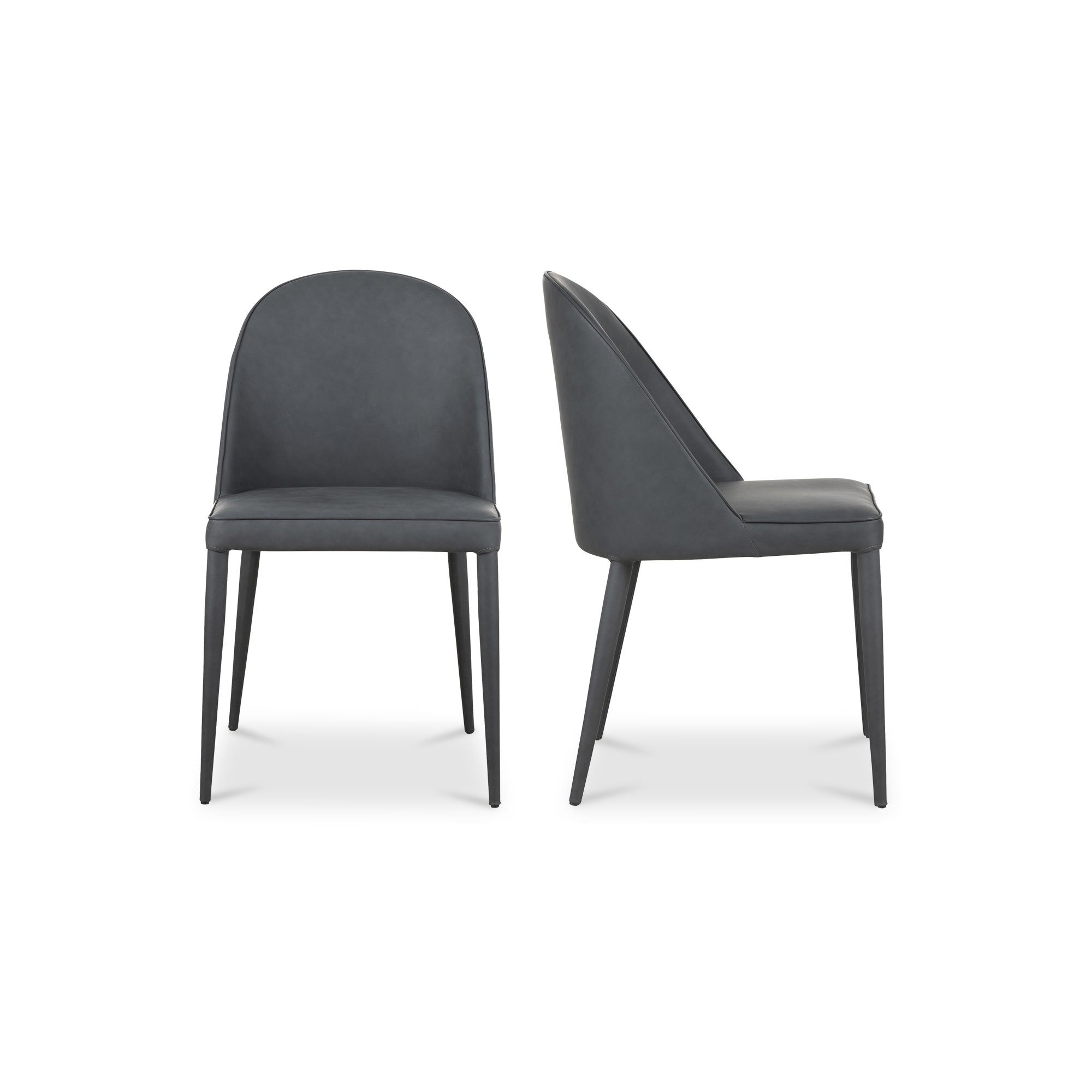 Burton Pu Dining Chair Grey-Set of 2 Dining Chair Moe's    Four Hands, Mid Century Modern Furniture, Old Bones Furniture Company, Old Bones Co, Modern Mid Century, Designer Furniture, Furniture Sale, Warehouse Furniture Sale, Burton Pu Dining Chair Grey-Set of 2 Sale, https://www.oldbonesco.com/