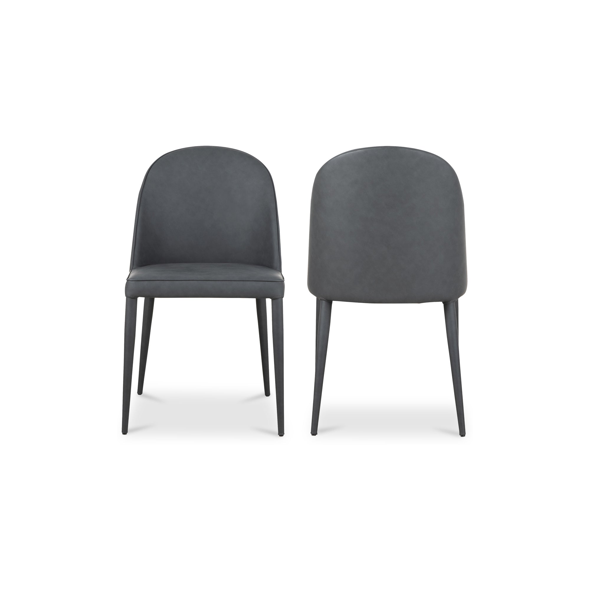 Burton Pu Dining Chair Grey-Set of 2 Dining Chair Moe's    Four Hands, Mid Century Modern Furniture, Old Bones Furniture Company, Old Bones Co, Modern Mid Century, Designer Furniture, Furniture Sale, Warehouse Furniture Sale, Burton Pu Dining Chair Grey-Set of 2 Sale, https://www.oldbonesco.com/