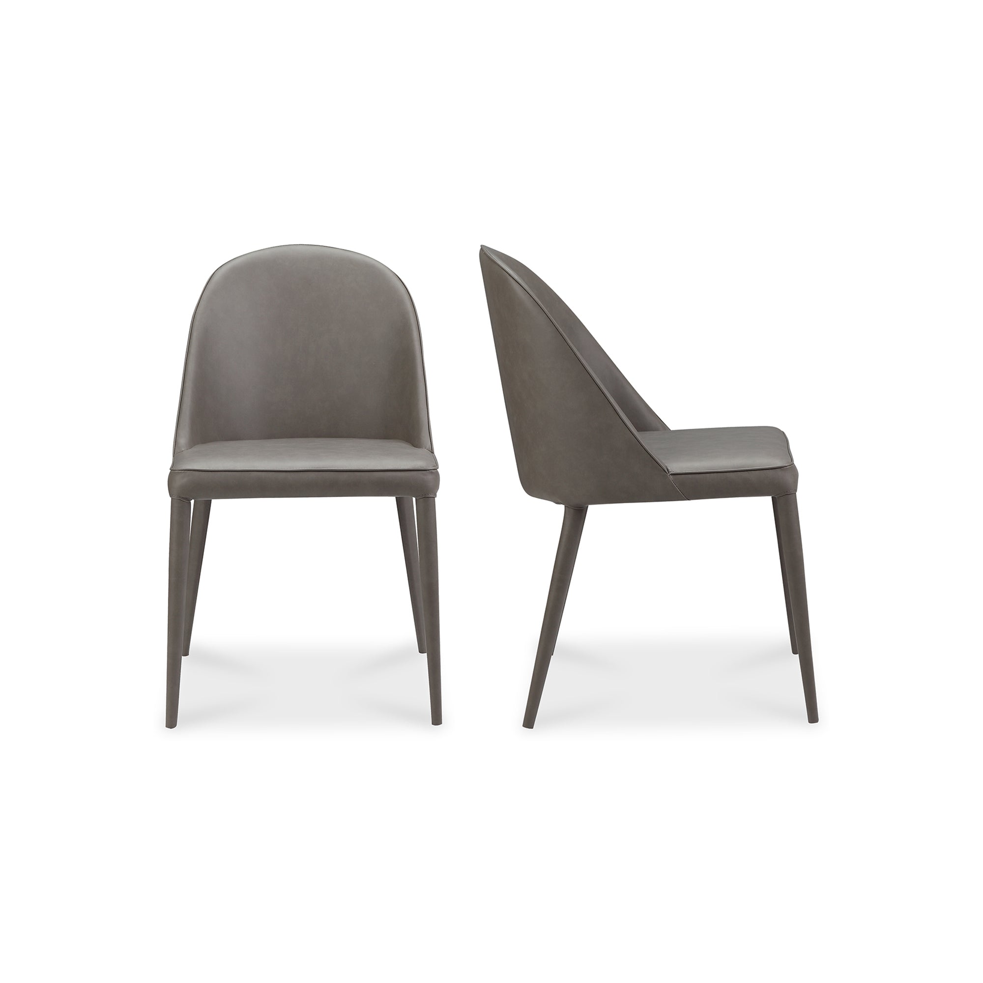 Burton Pu Dining Chair Grey-Set of 2 Dining Chair Moe's    Four Hands, Mid Century Modern Furniture, Old Bones Furniture Company, Old Bones Co, Modern Mid Century, Designer Furniture, Furniture Sale, Warehouse Furniture Sale, Burton Pu Dining Chair Grey-Set of 2 Sale, https://www.oldbonesco.com/