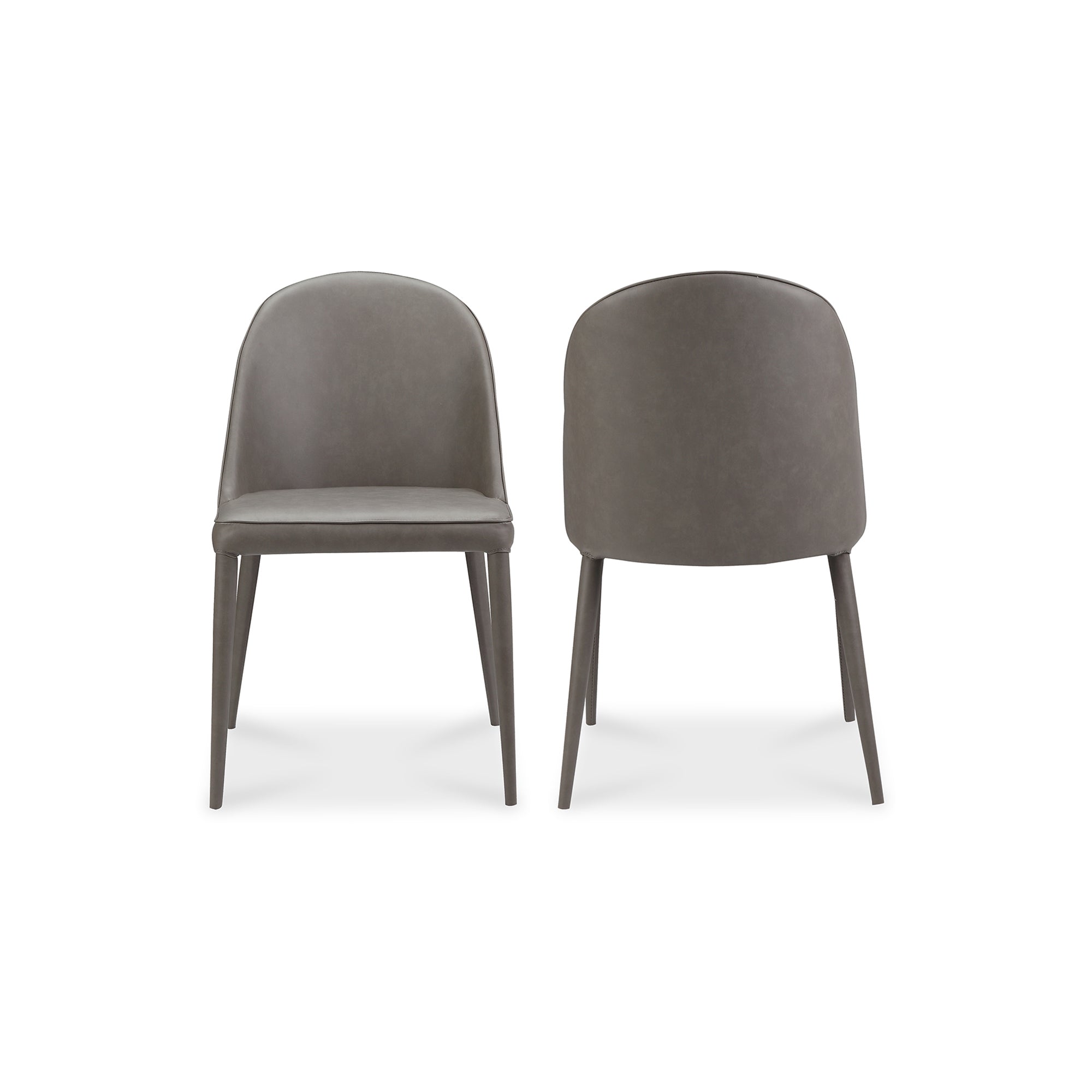 Burton Pu Dining Chair Grey-Set of 2 Dining Chair Moe's    Four Hands, Mid Century Modern Furniture, Old Bones Furniture Company, Old Bones Co, Modern Mid Century, Designer Furniture, Furniture Sale, Warehouse Furniture Sale, Burton Pu Dining Chair Grey-Set of 2 Sale, https://www.oldbonesco.com/