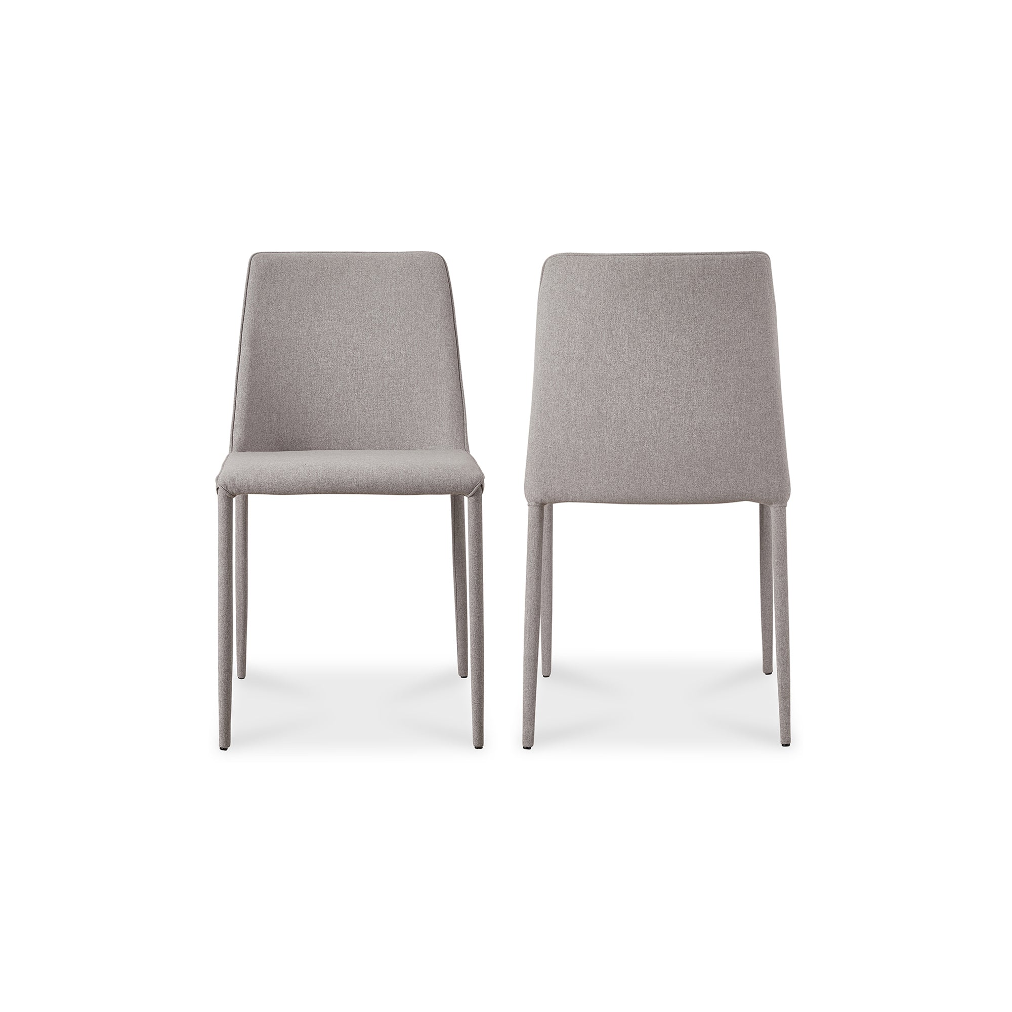 Nora Fabric Dining Chair Light Grey - Set of Two Dining Chair Moe's    Four Hands, Mid Century Modern Furniture, Old Bones Furniture Company, Old Bones Co, Modern Mid Century, Designer Furniture, Furniture Sale, Warehouse Furniture Sale, Nora Fabric Dining Chair Light Grey - Set of Two Sale, https://www.oldbonesco.com/