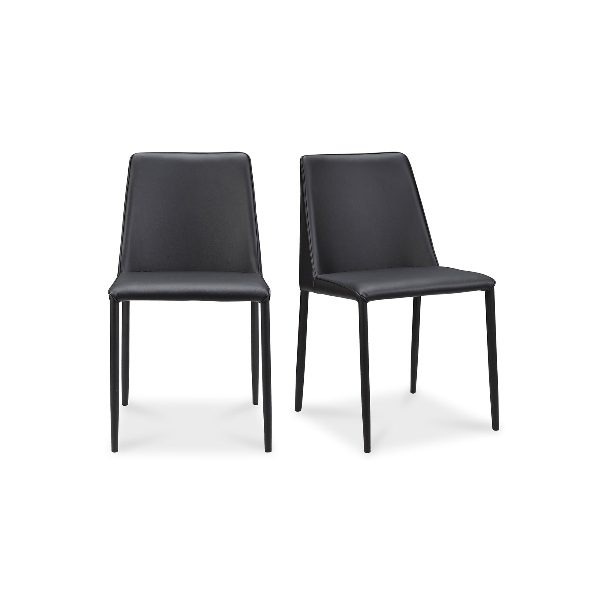 Nora Dining Chair Vegan Leather - Set of Two Dining Chair Moe's    Four Hands, Mid Century Modern Furniture, Old Bones Furniture Company, Old Bones Co, Modern Mid Century, Designer Furniture, Furniture Sale, Warehouse Furniture Sale, Nora Dining Chair Vegan Leather - Set of Two Sale, https://www.oldbonesco.com/