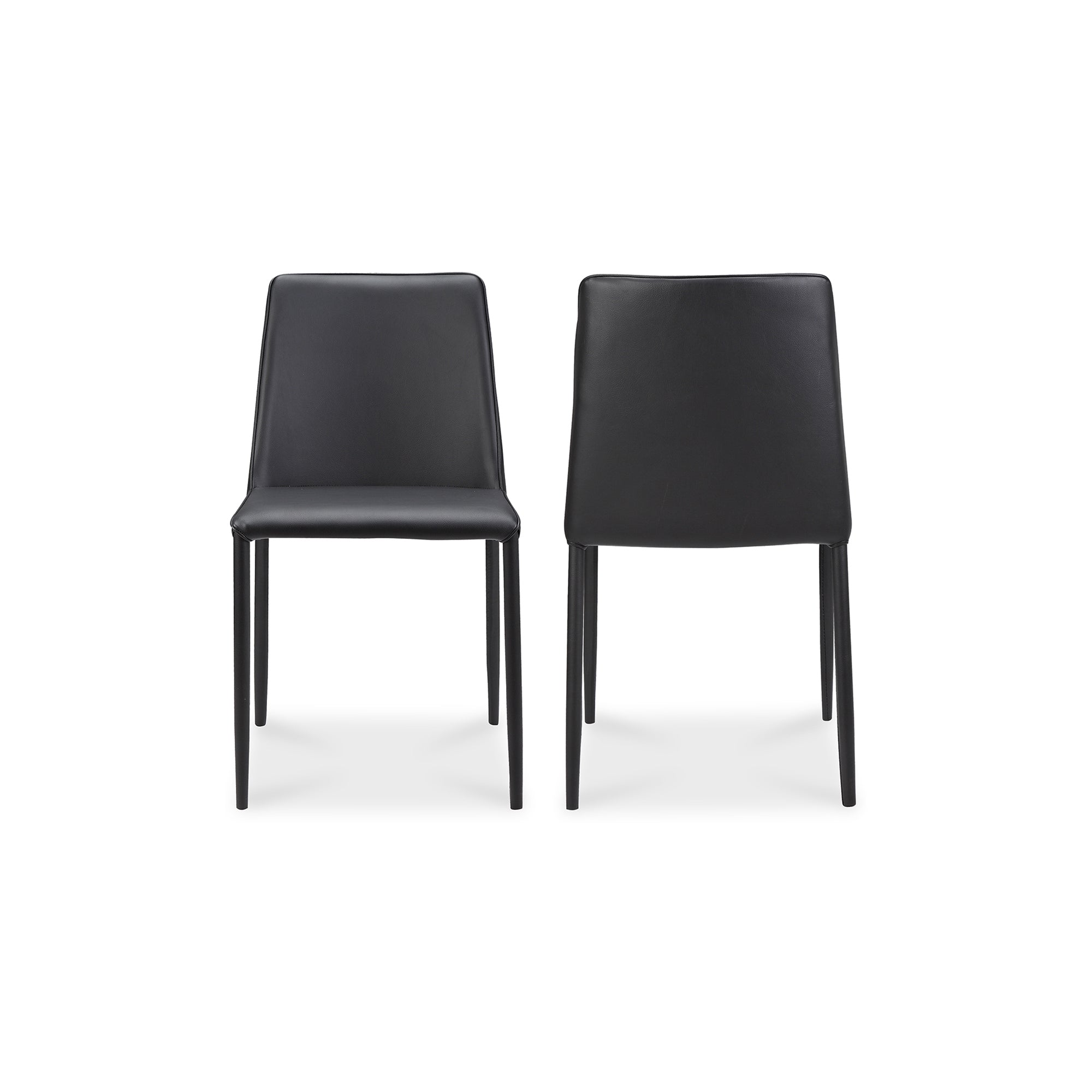 Nora Dining Chair Vegan Leather - Set of Two Dining Chair Moe's    Four Hands, Mid Century Modern Furniture, Old Bones Furniture Company, Old Bones Co, Modern Mid Century, Designer Furniture, Furniture Sale, Warehouse Furniture Sale, Nora Dining Chair Vegan Leather - Set of Two Sale, https://www.oldbonesco.com/