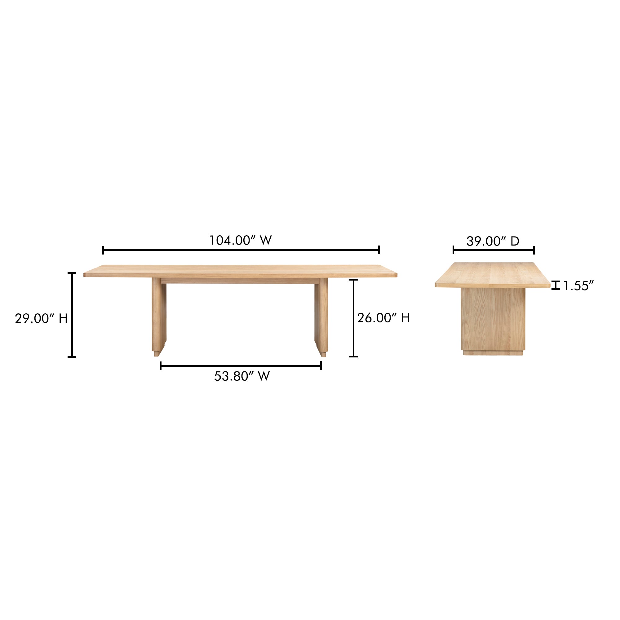 Round Off Dining Table Large Oak Dining Tables Moe's    Four Hands, Mid Century Modern Furniture, Old Bones Furniture Company, Old Bones Co, Modern Mid Century, Designer Furniture, Furniture Sale, Warehouse Furniture Sale, Round Off Dining Table Large Oak Sale, https://www.oldbonesco.com/