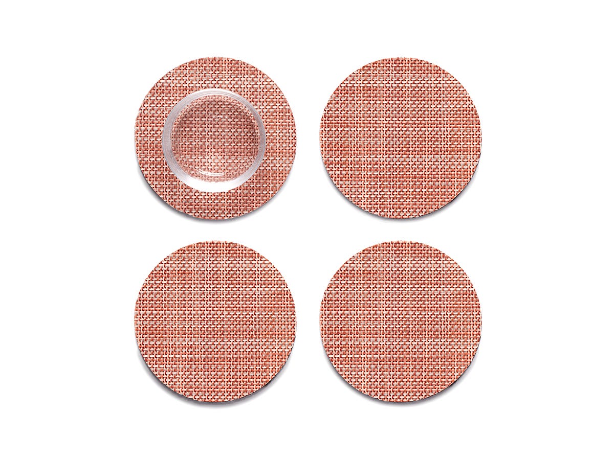 Mini Basketweave Round Coasters - Set of 4