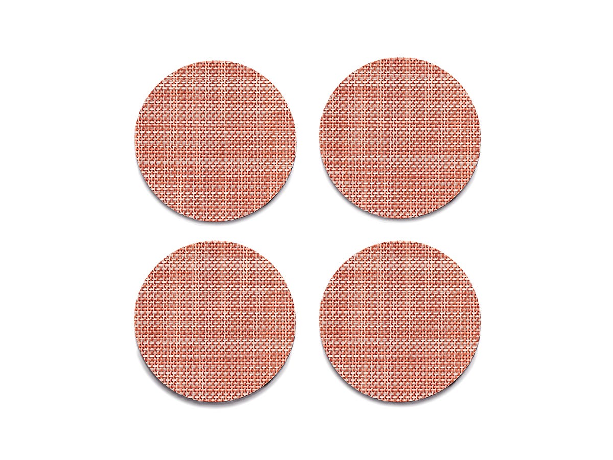 Mini Basketweave Round Coasters - Set of 4