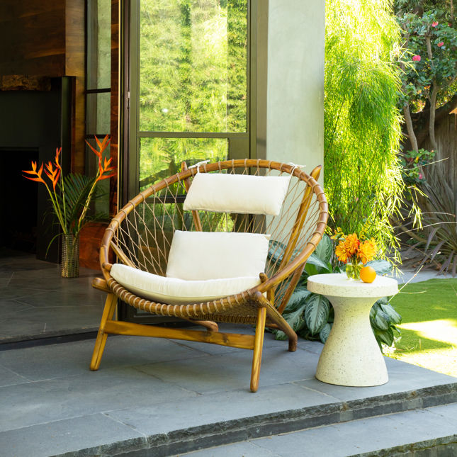 Mid century modern outdoor side table sale